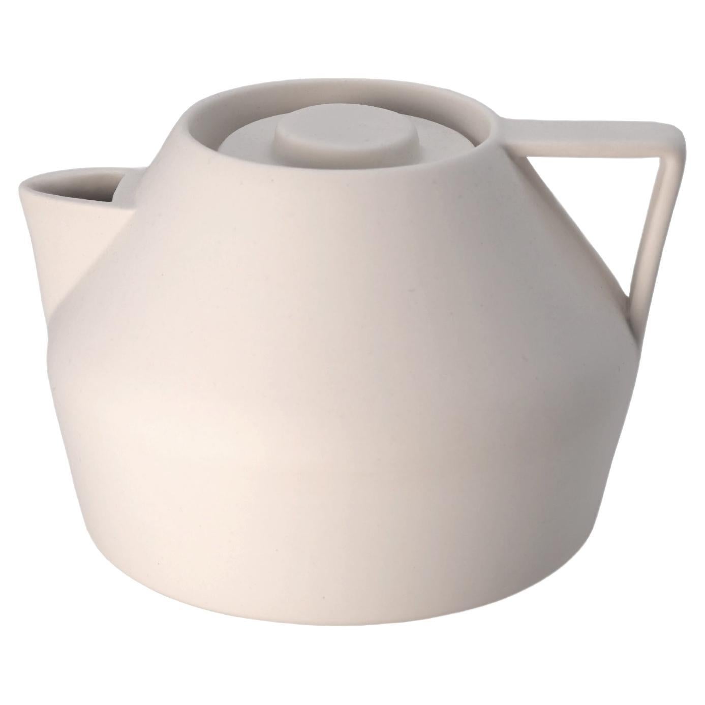 21 Century Porcelain Teapot, M.U.M., Natural Finishing, handcraft, Kanz 