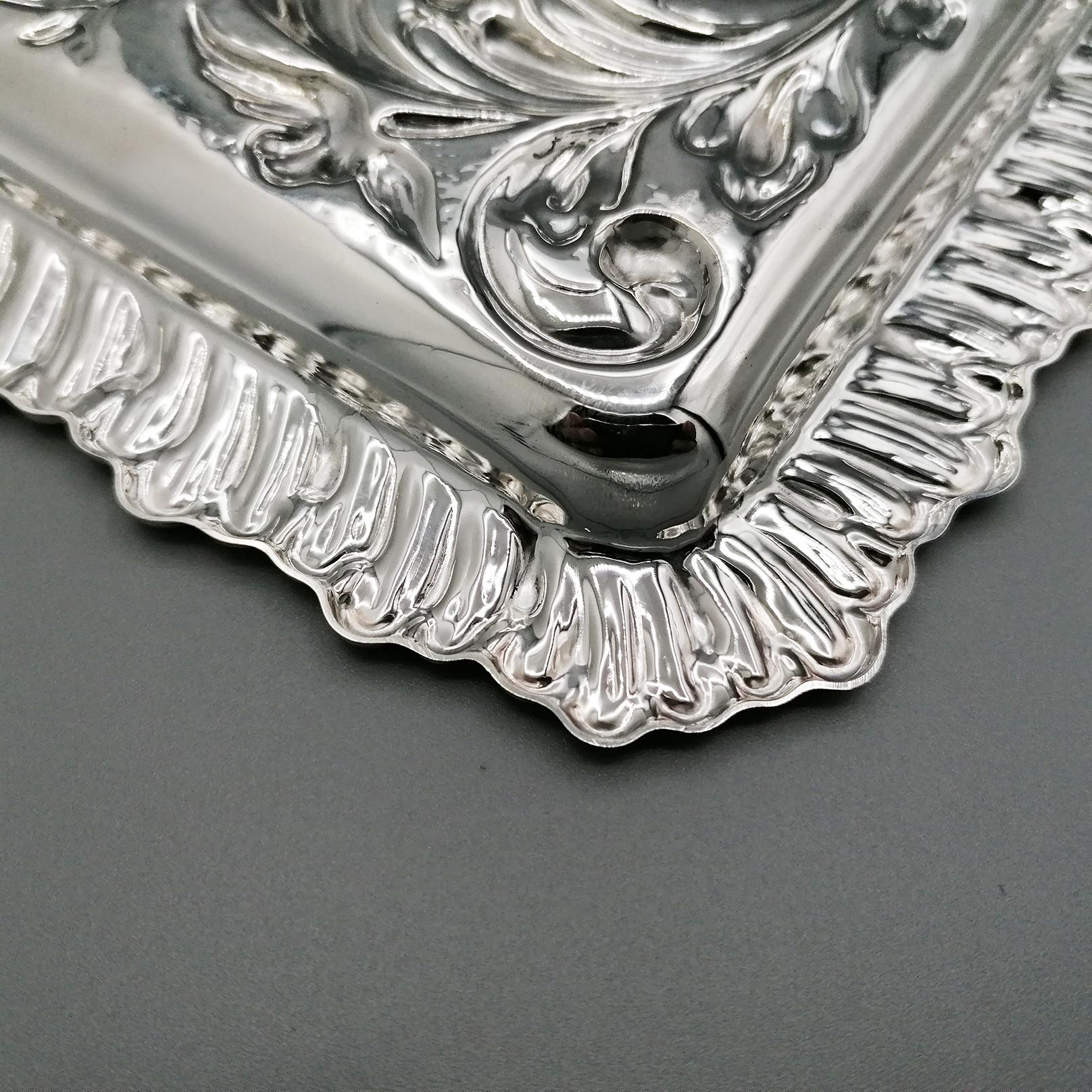 21st Century Italy Sterling Silver Letter tray For Sale 2