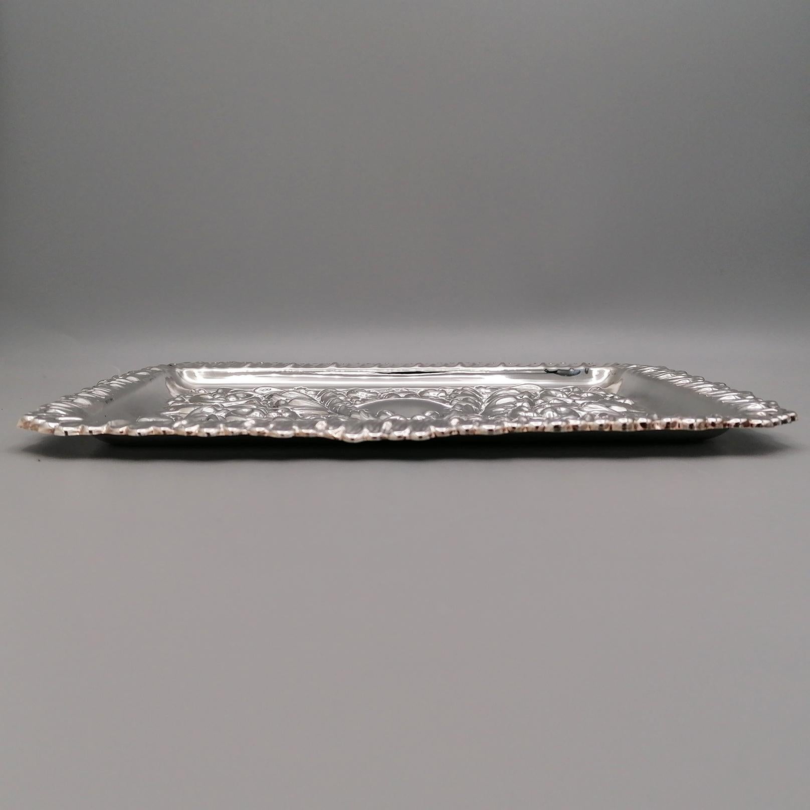 Victorian 21st Century Italy Sterling Silver Letter tray For Sale