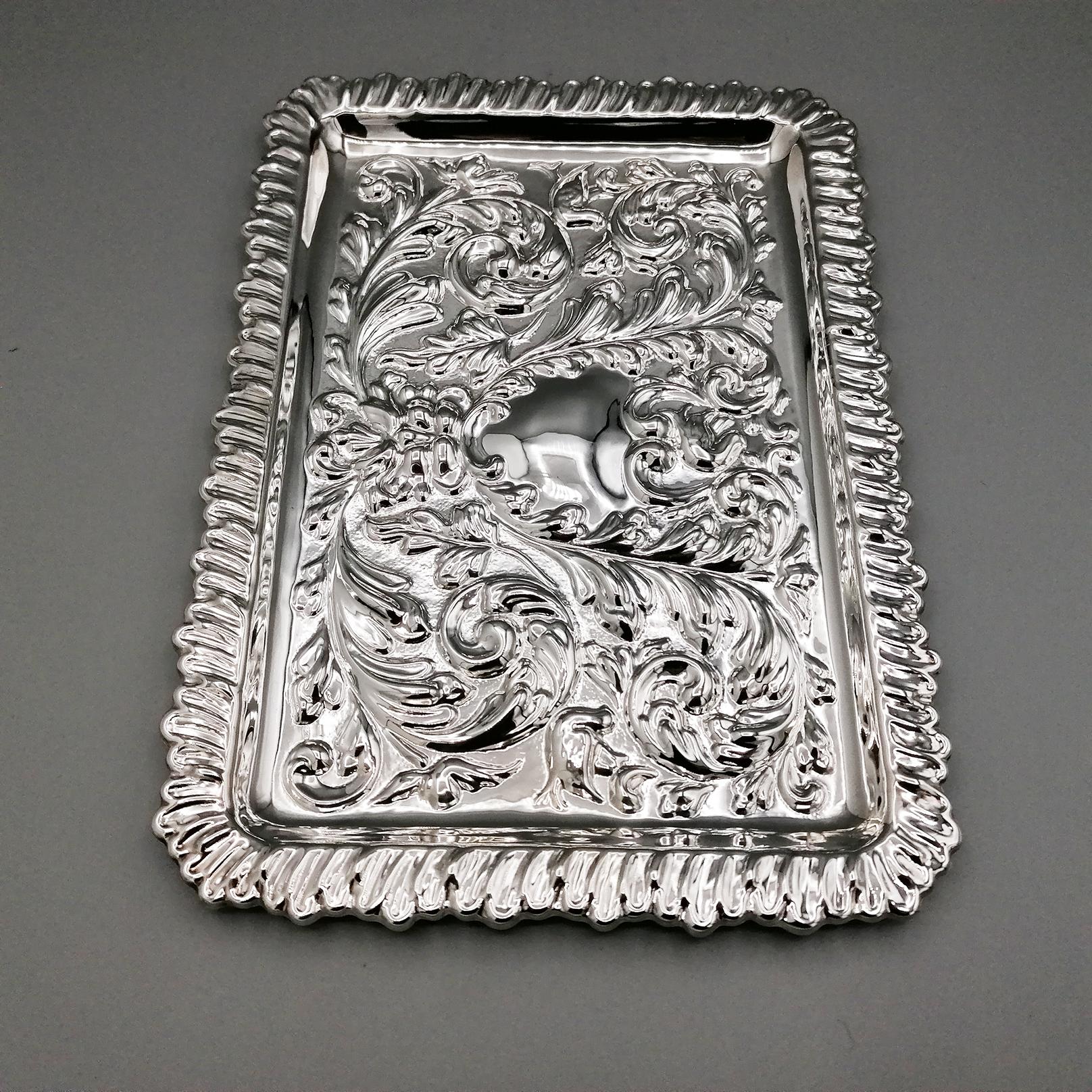 21st Century Italy Sterling Silver Letter tray For Sale 1
