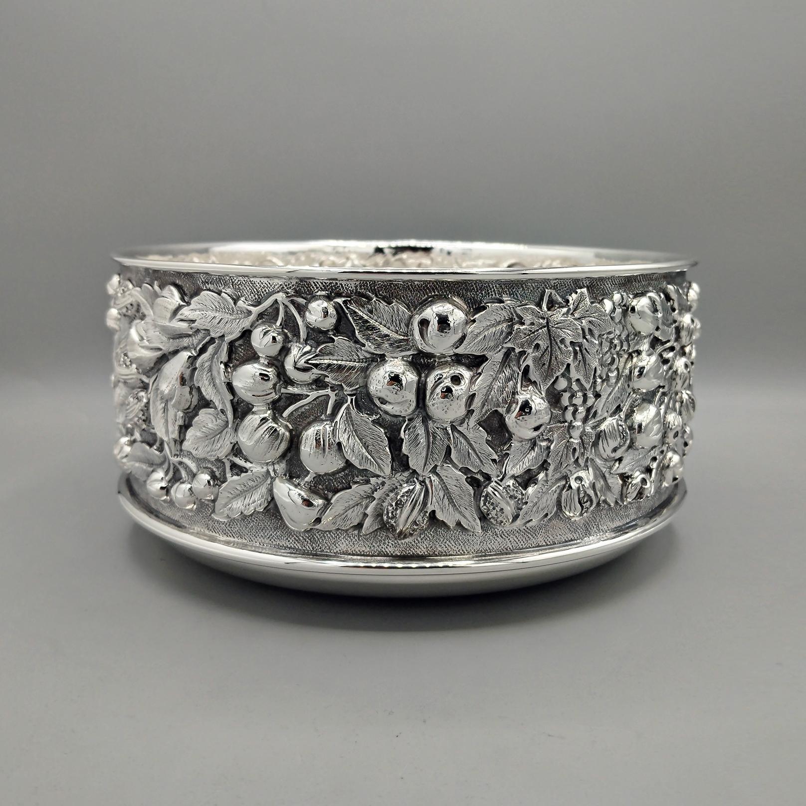 Italian 21st Century italian sterling silver Bowl For Sale