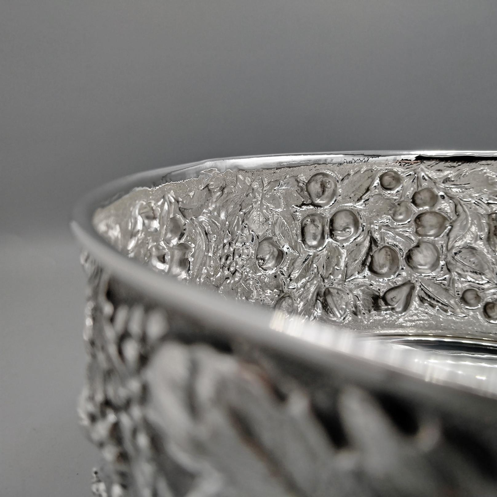 Contemporary 21st Century italian sterling silver Bowl For Sale