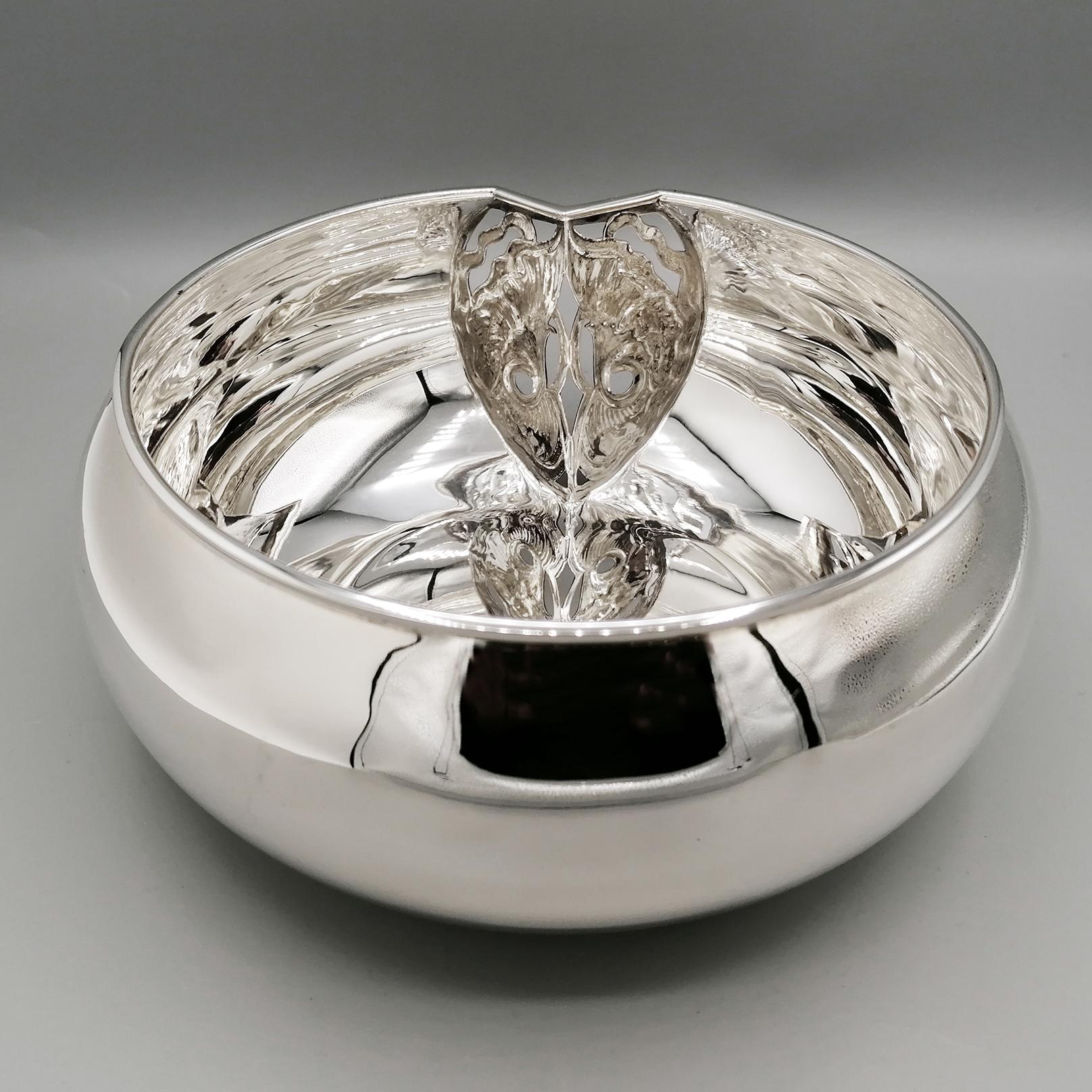 21st Century Italian Sterling Silver Liberty Style Bowl For Sale 5