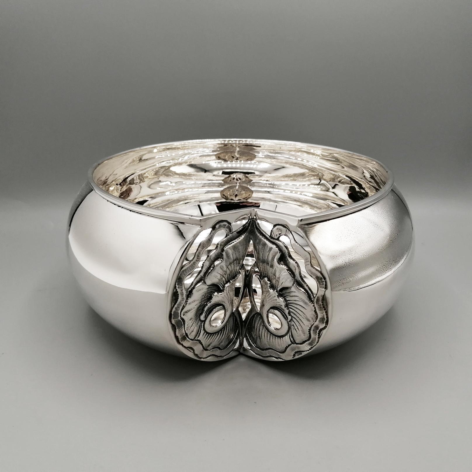 21st Century Italian Sterling Silver Liberty Style Bowl For Sale 7