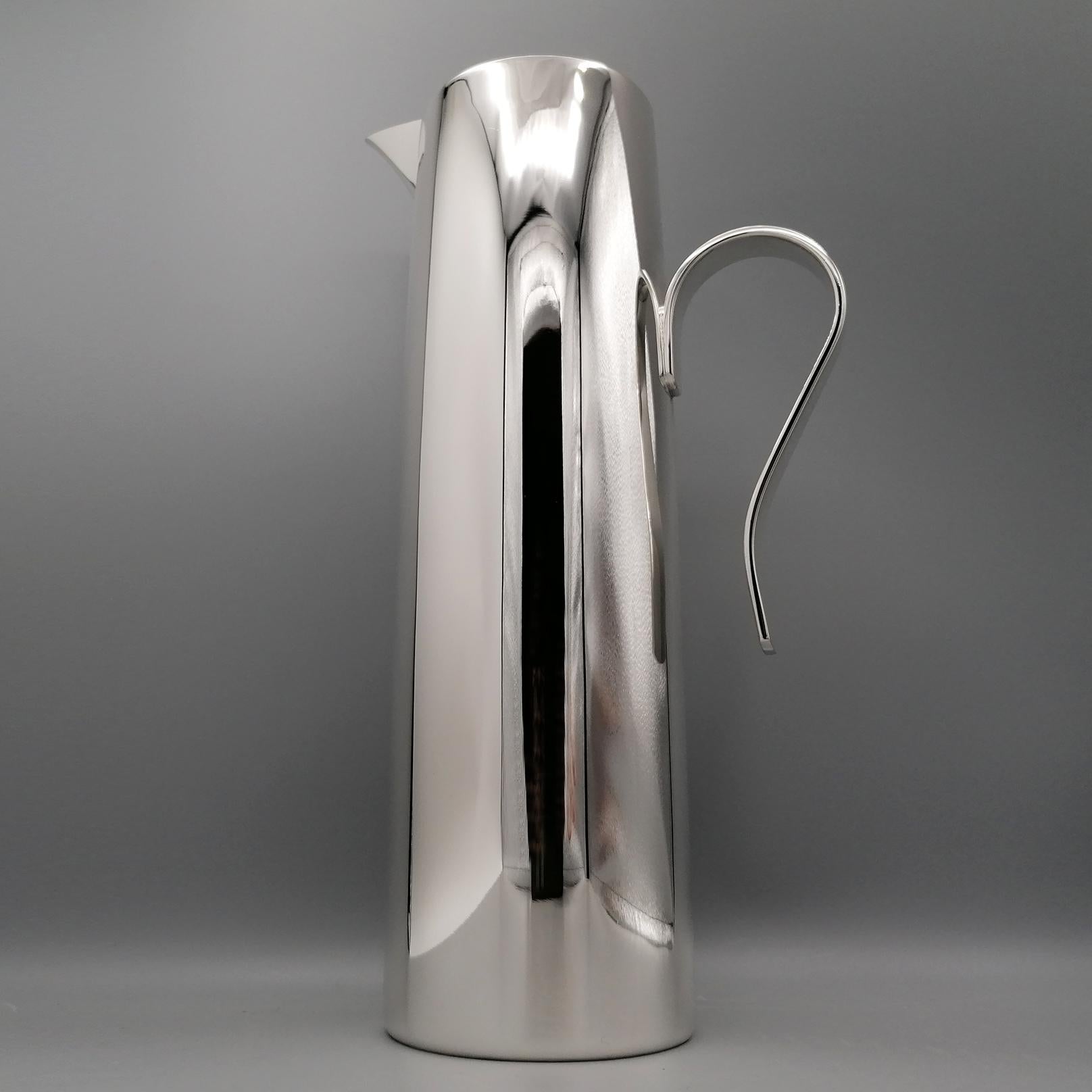 21st Century Italian Sterling Silver Modern Pitcher In New Condition For Sale In VALENZA, IT