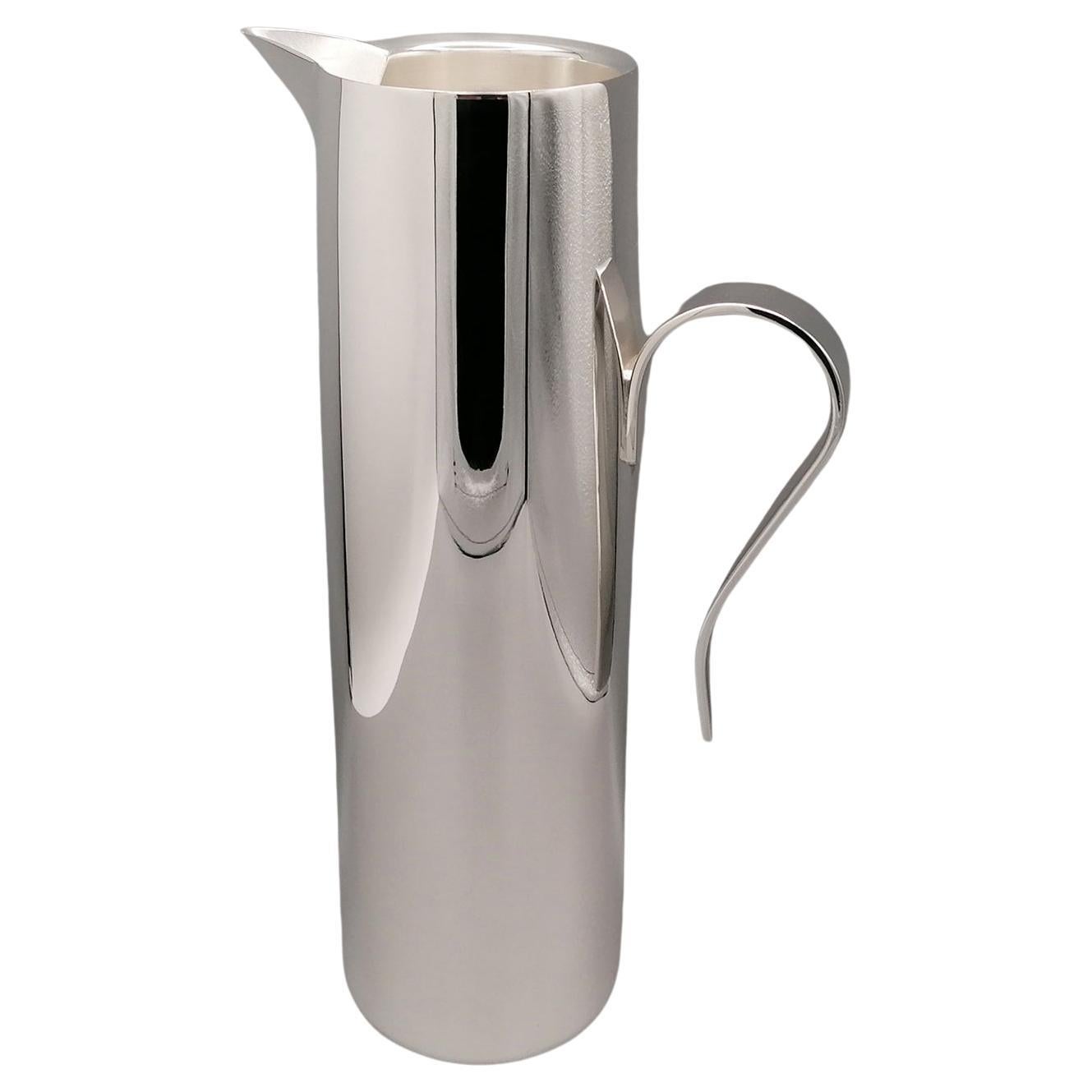 21st Century Italian Sterling Silver Modern Pitcher For Sale
