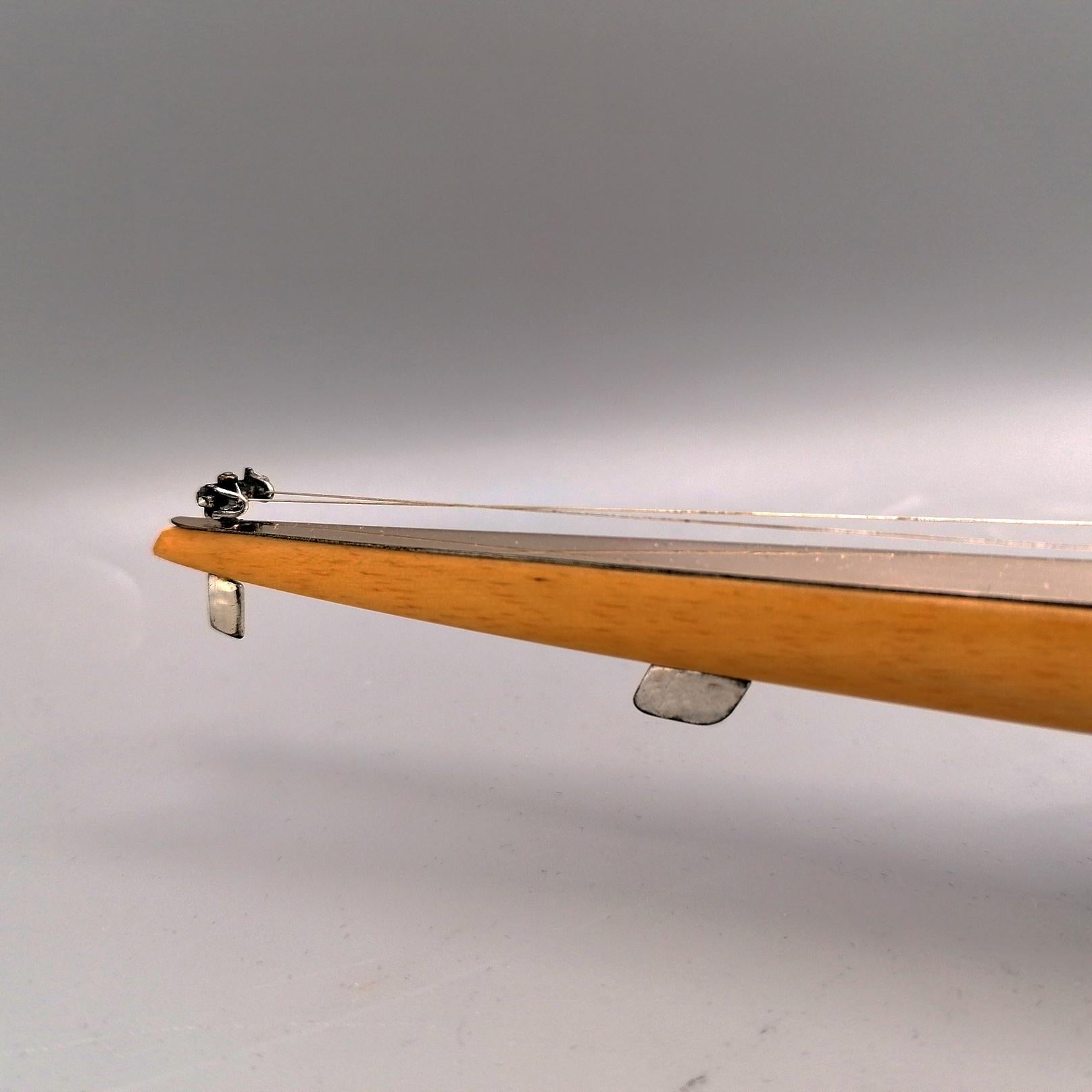 21° century Italian Sterling Silver Wood model of rowing boat 2 - 9