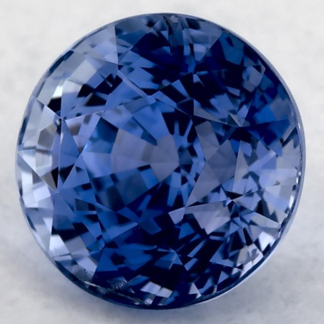 Taille ronde 2.1 Ct Blue Sapphire Round Loose Gemstone (pierre précieuse en vrac) en vente
