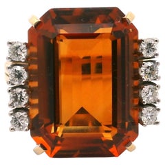 21 ct. Citrin-Diamant-Ring