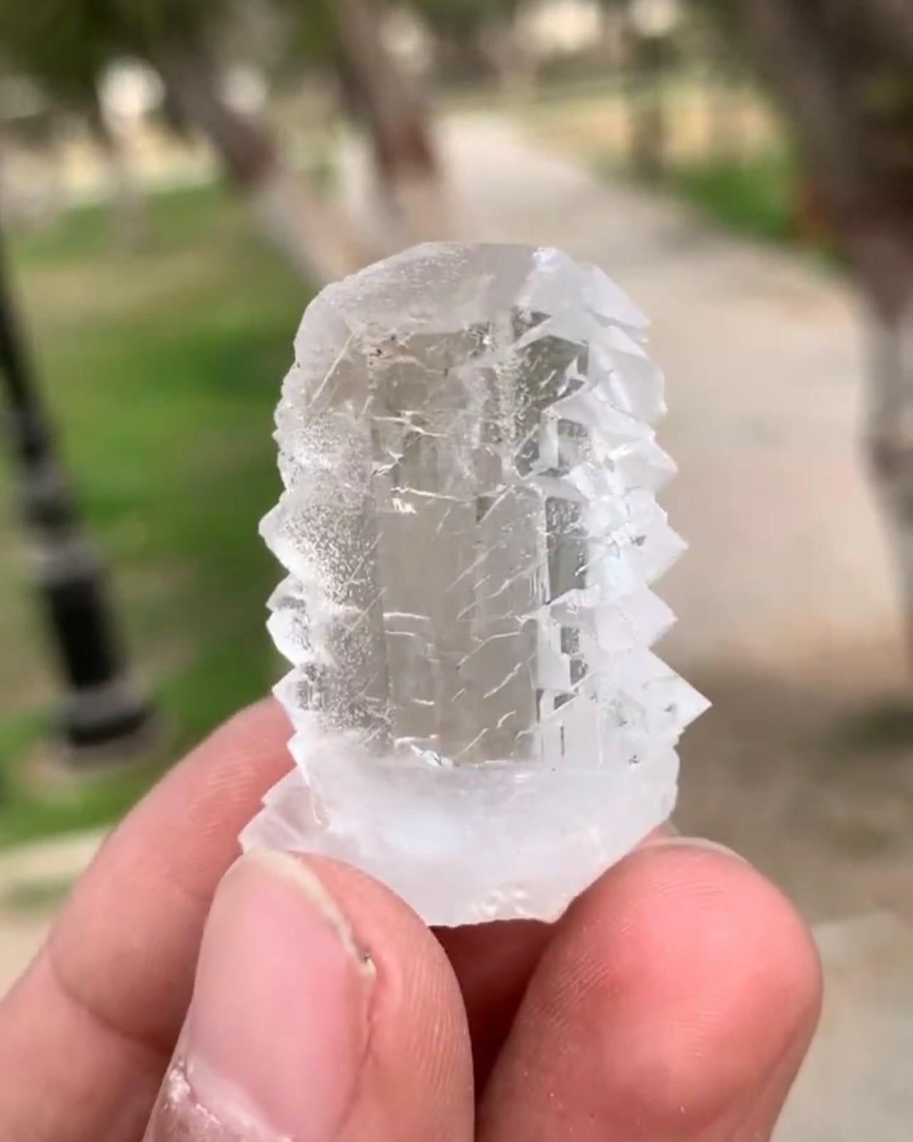 Pakistani 21 Grams Double Terminated Gwindel Quartz Crystal From Pakistan For Sale