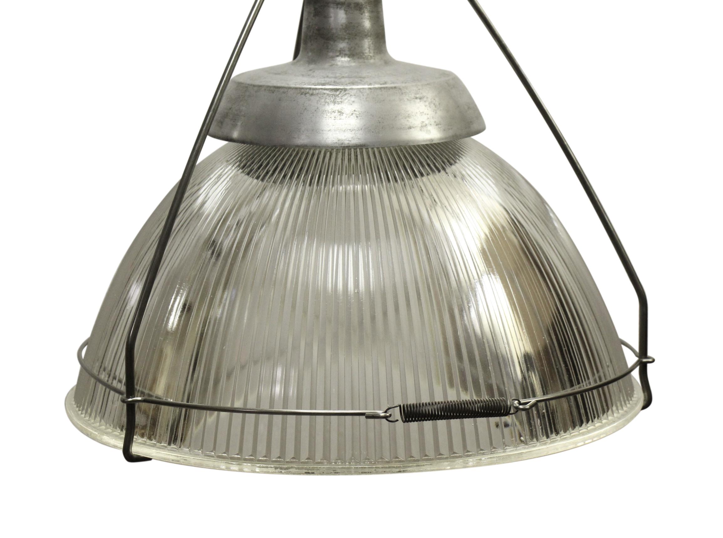 20th Century Industrial Holophane Pendant Factory Light