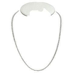 21 Inch Diamond Tennis Necklace In White Gold , 4 , 6 TCW
