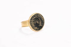 21 Karat Ring w/ Bronze Coin Portrait