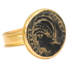 21 Karat Ring w/ Bronze Coin Portrait