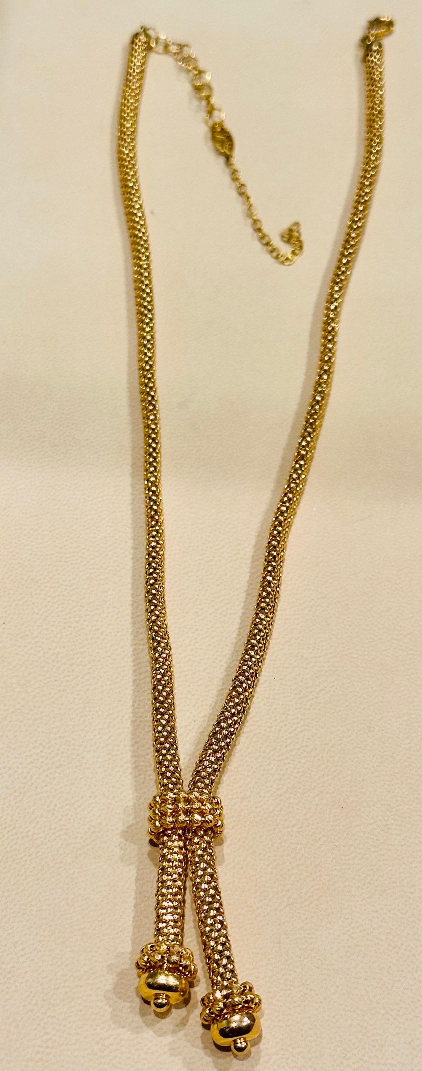 21 Karat Yellow Gold Himo Adjustable Length Vintage Necklace 3