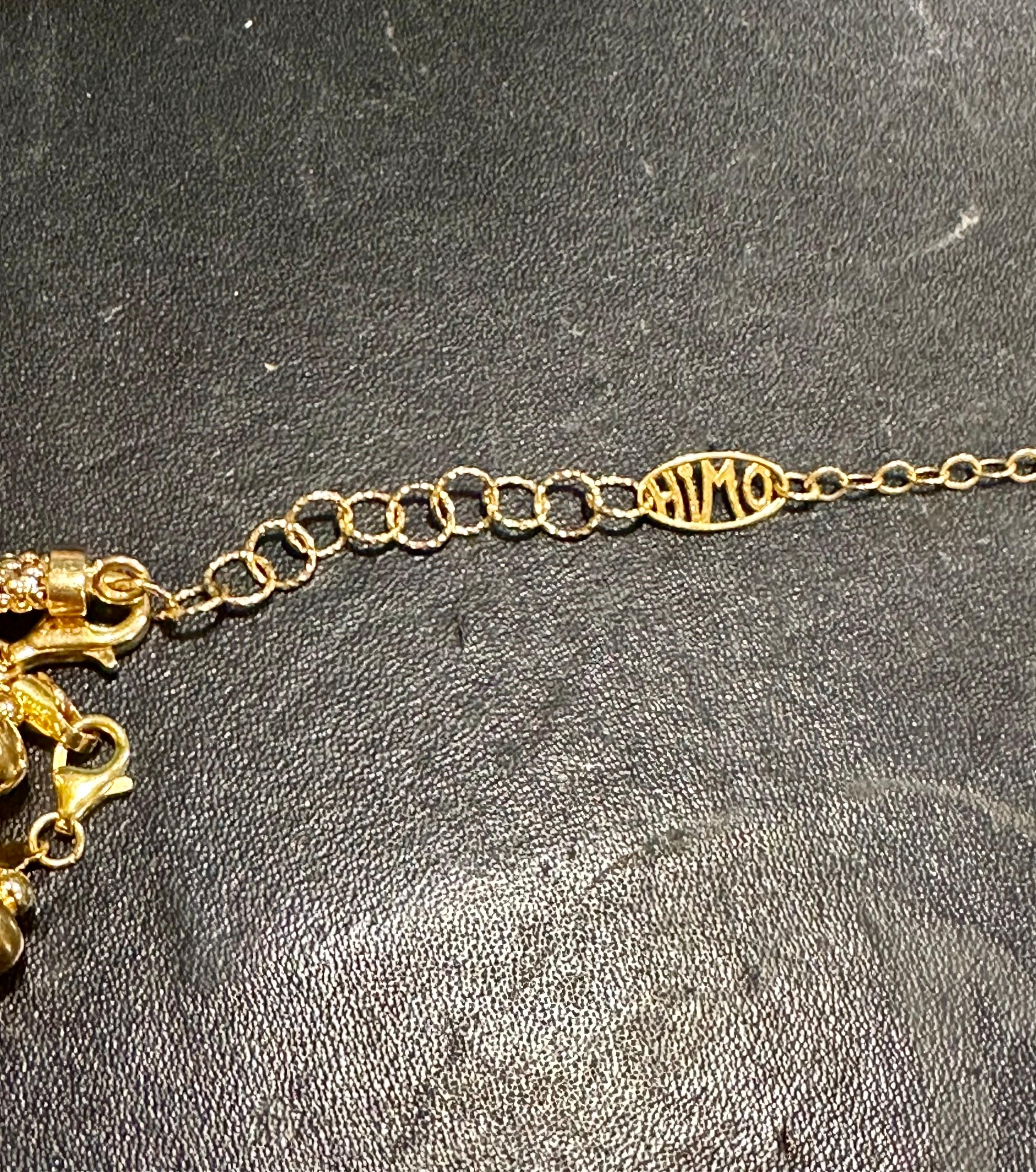 21 Karat Yellow Gold Himo Adjustable Length Vintage Necklace 4