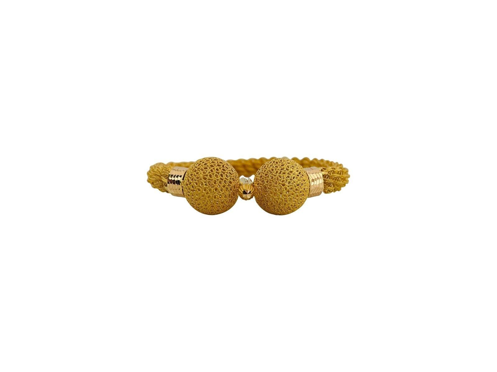gold ball bangle bracelet