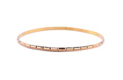 21 Karat Yellow Gold Sectioned Bangle Bracelet