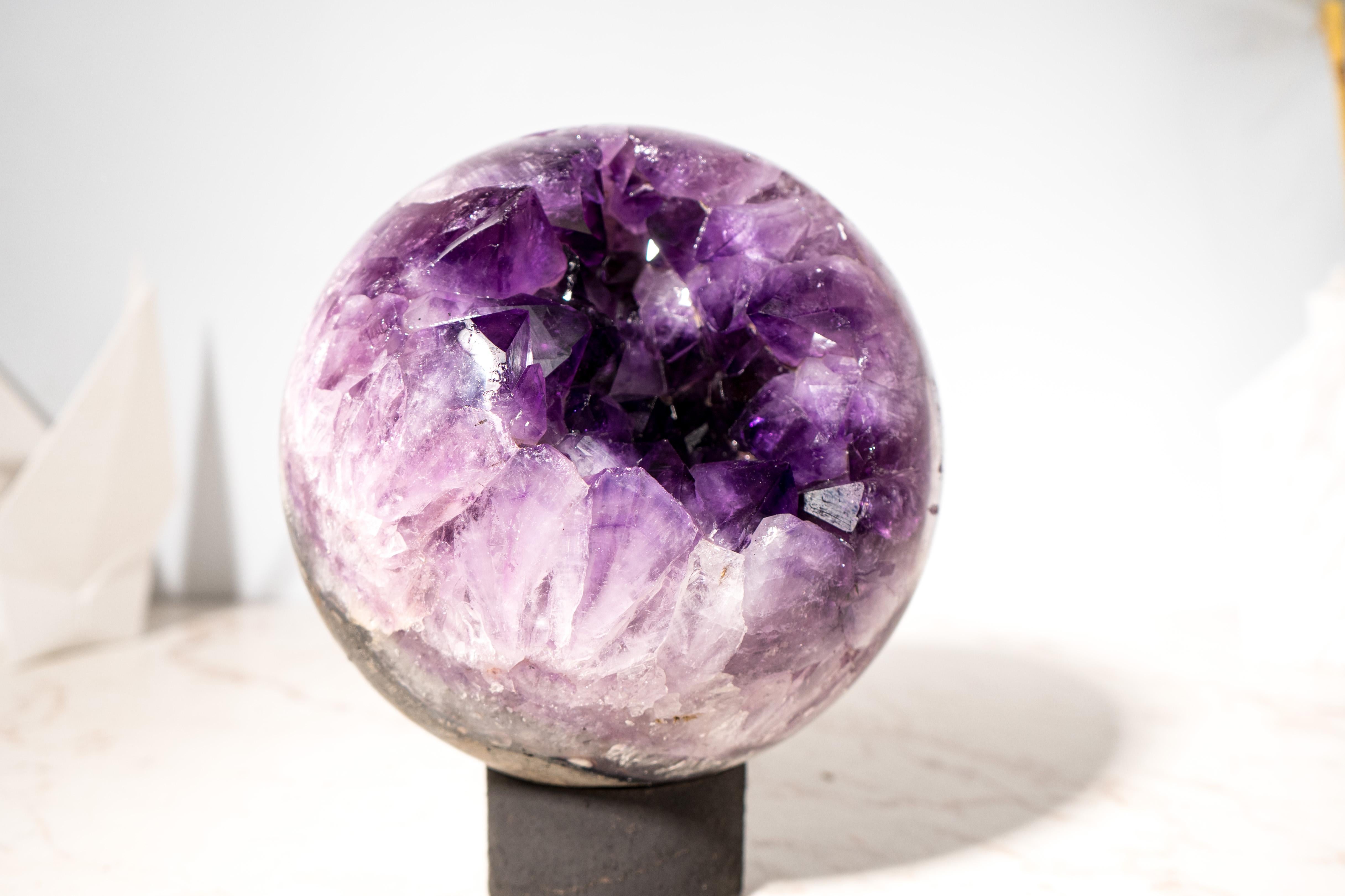 Sfera di ametista AAA da 21 lb X-Large con Druzy viola intenso in vendita 4