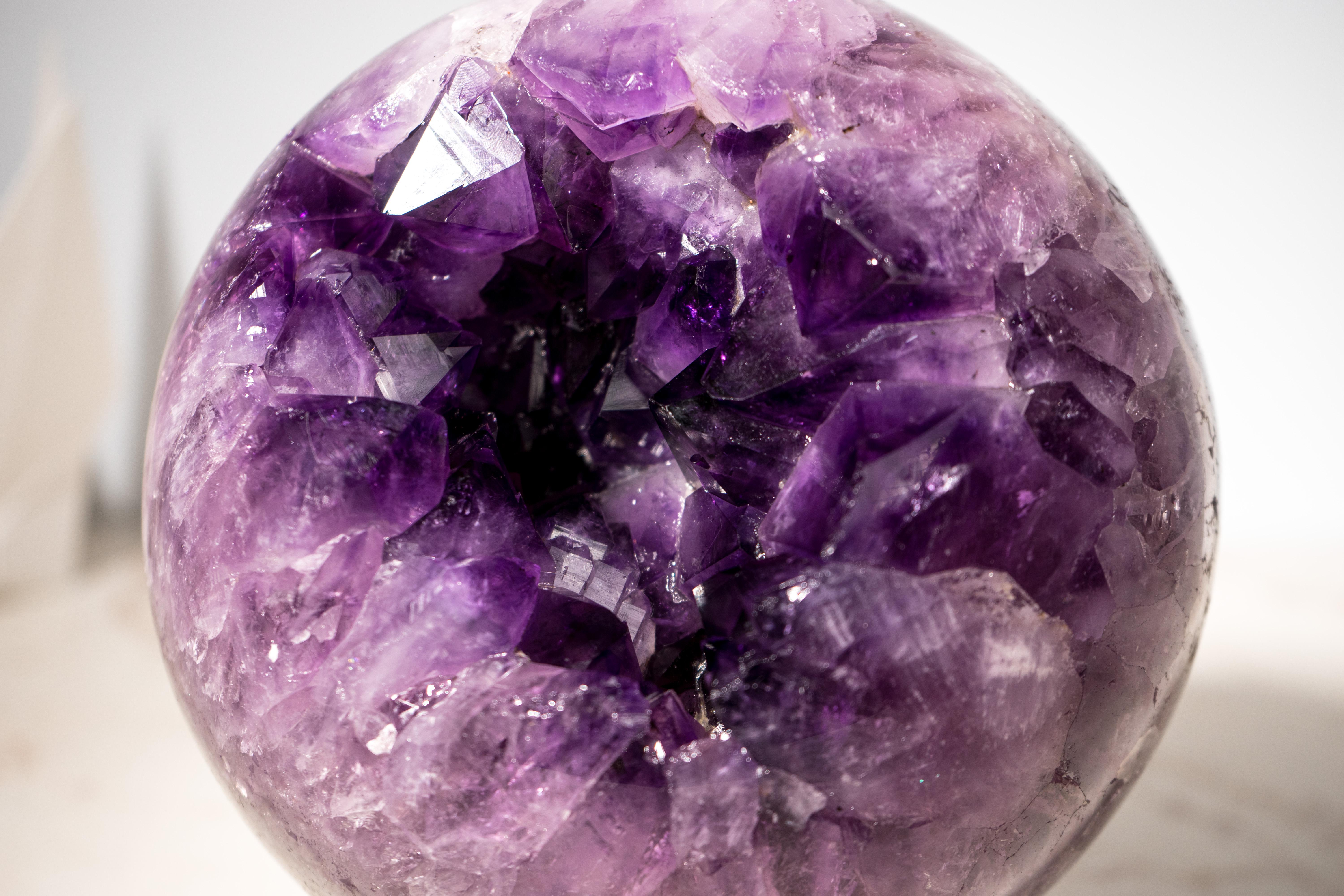Sfera di ametista AAA da 21 lb X-Large con Druzy viola intenso in vendita 6