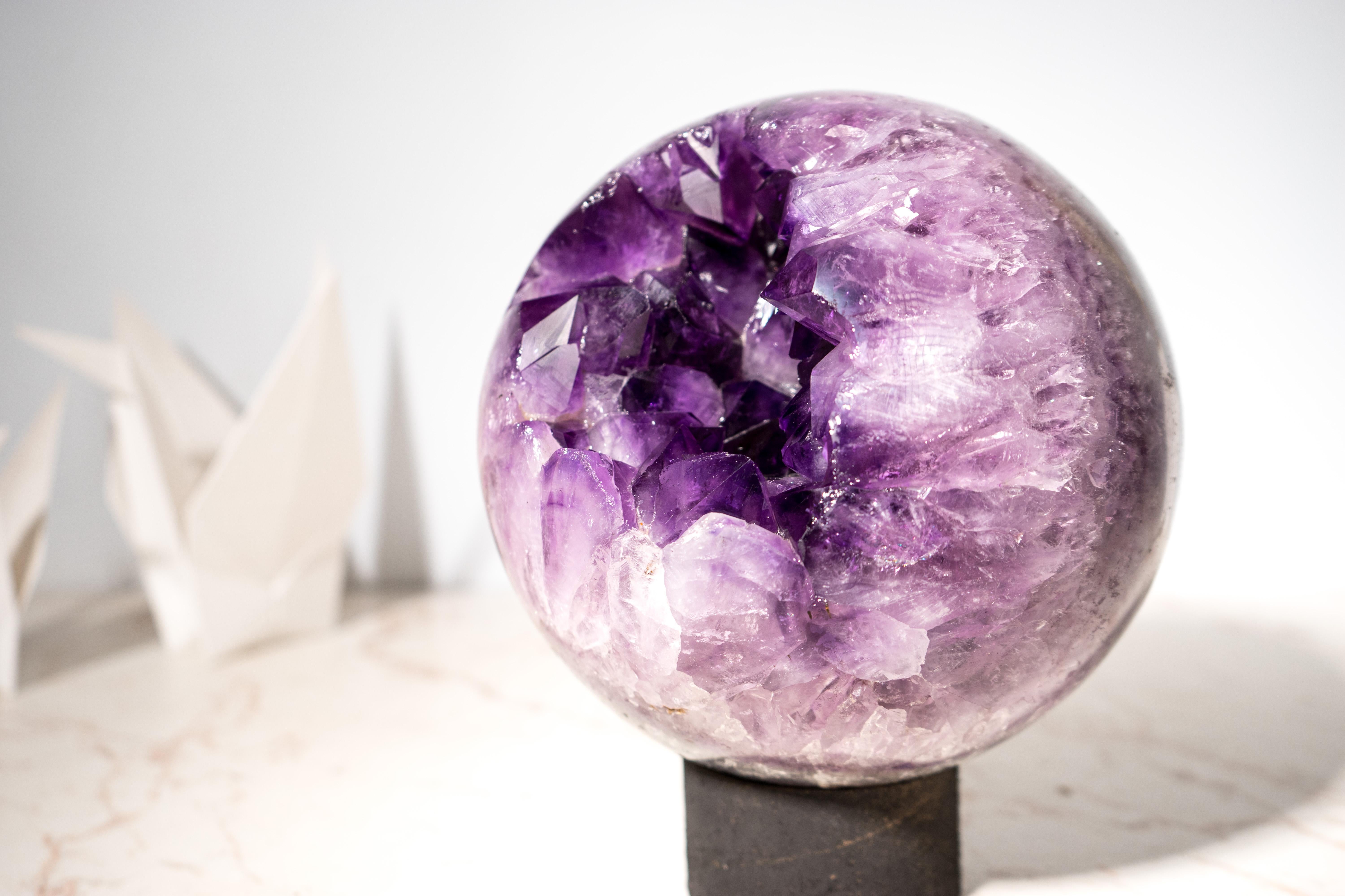 Sfera di ametista AAA da 21 lb X-Large con Druzy viola intenso in vendita 2