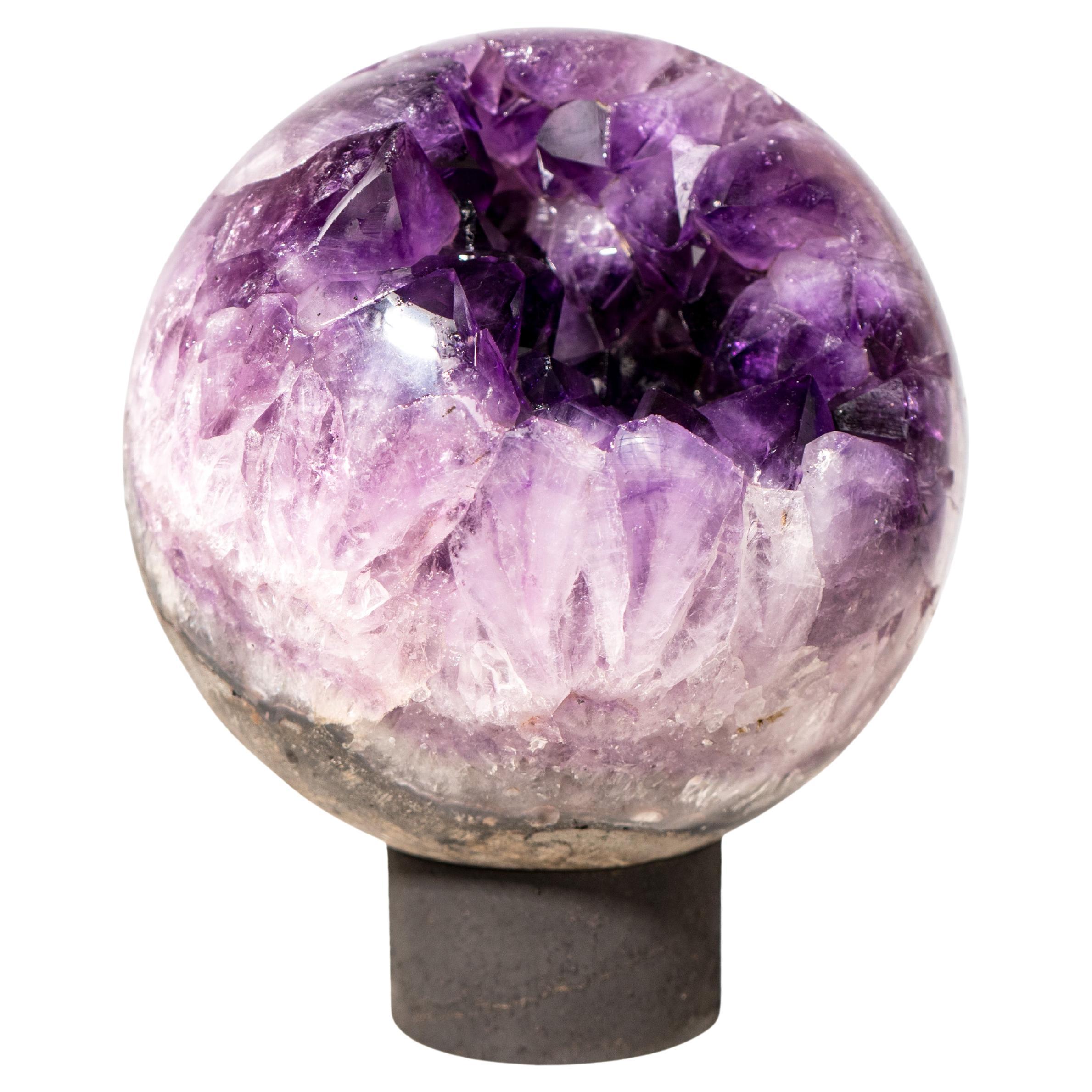 Esfera de Amatista AAA Grande de 21 libras con Druzy Púrpura Profundo