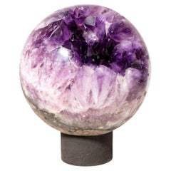 Esfera de Amatista AAA Grande de 21 libras con Druzy Púrpura Profundo