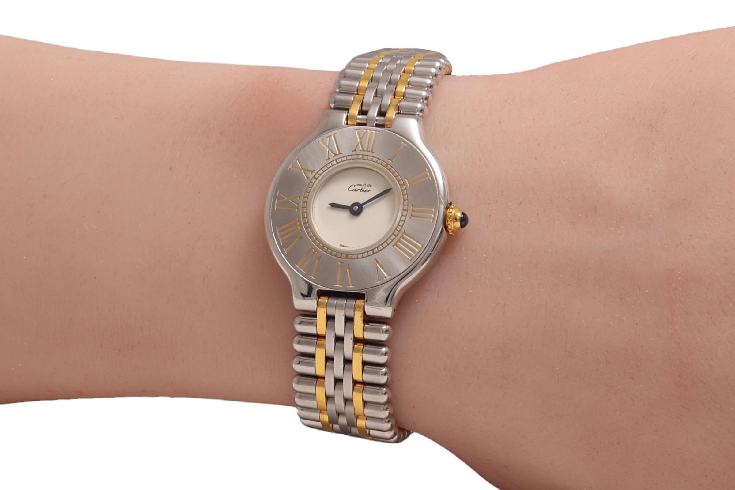 Montre-bracelet 21 Must de Cartier à quartz 28 mm en vente 8