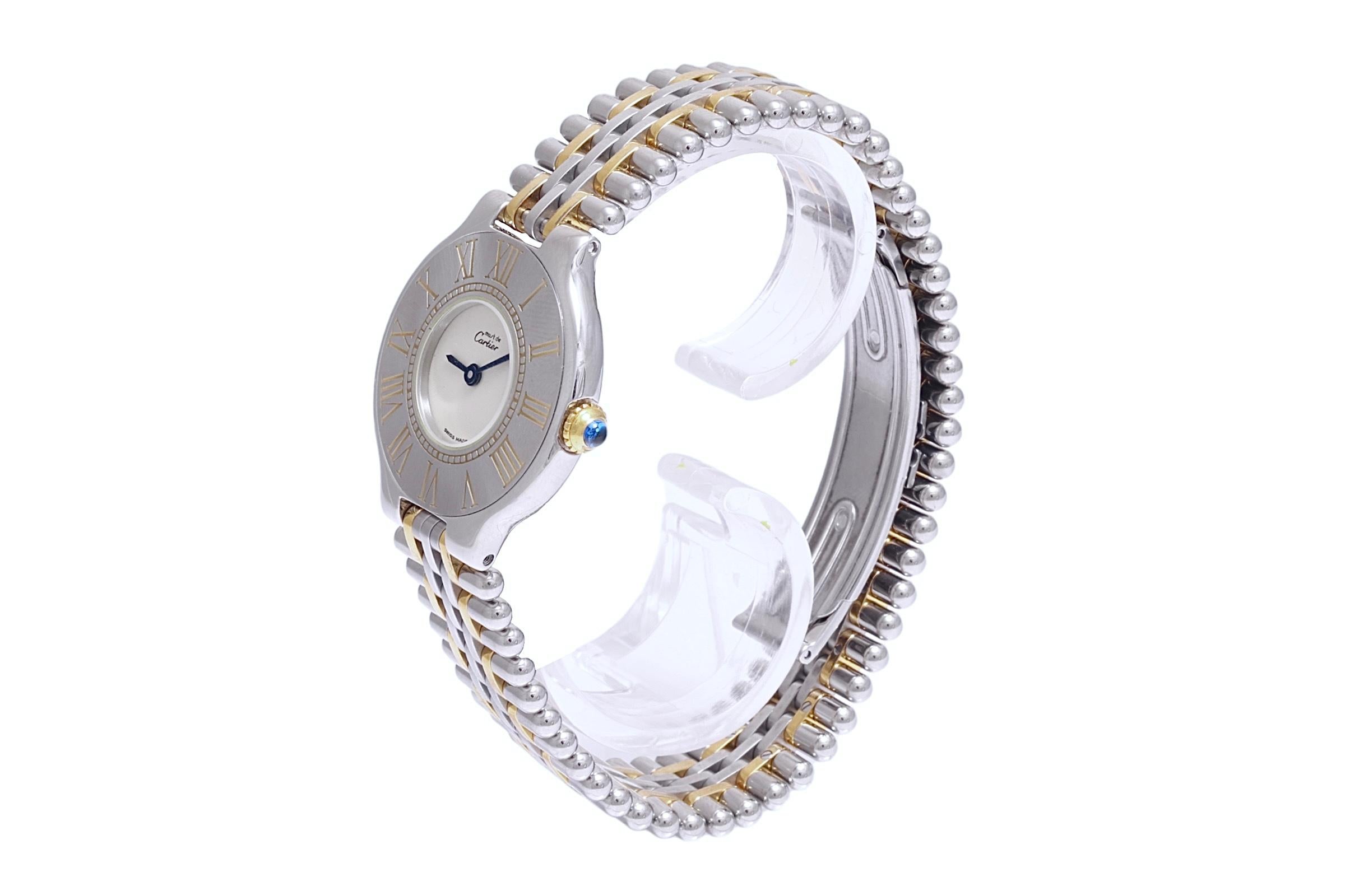 Montre-bracelet 21 Must de Cartier à quartz 28 mm Excellent état - En vente à Antwerp, BE