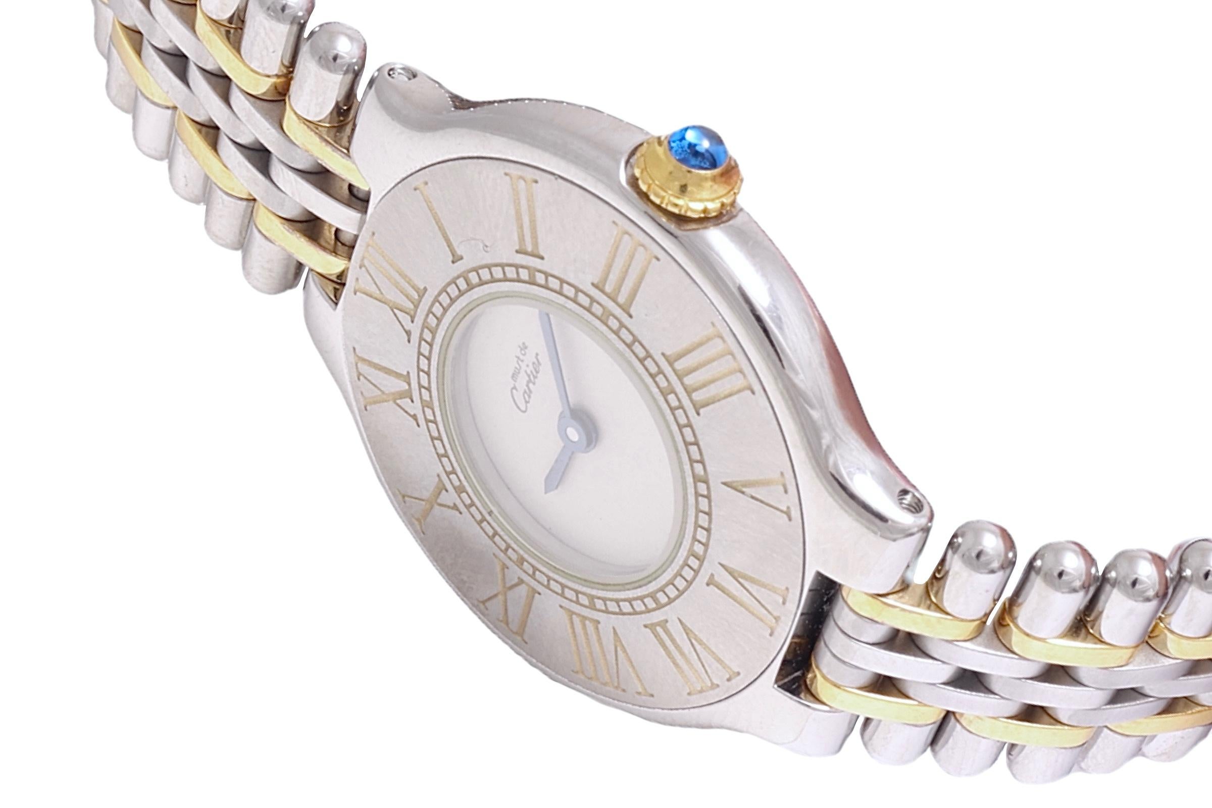 21 Must de Cartier Quartz 28 mm Wristwatch For Sale 1