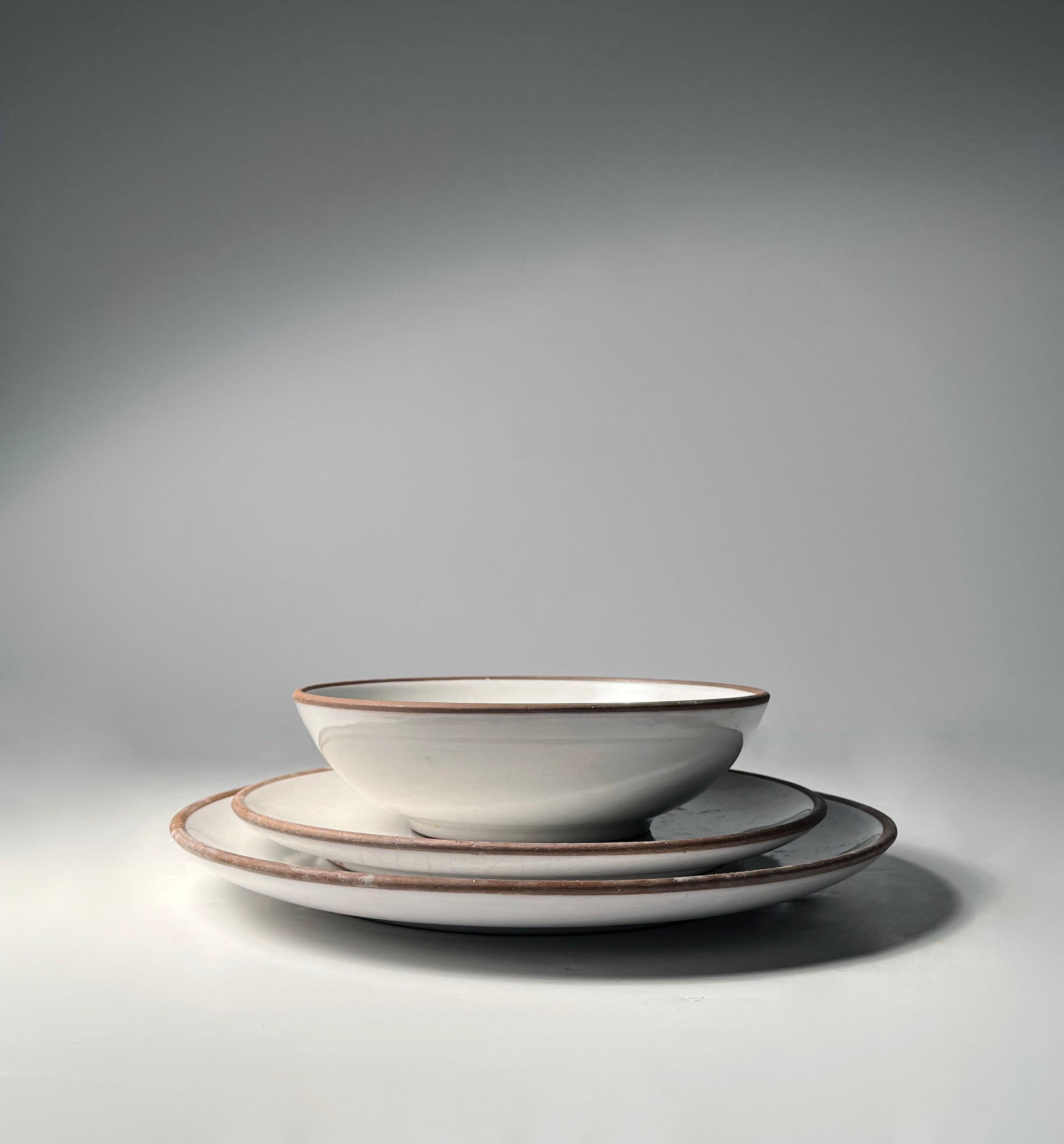 20th Century 21 Piece Collection of German Bauhaus Pottery by KMK / manner of Otto Lindig For Sale
