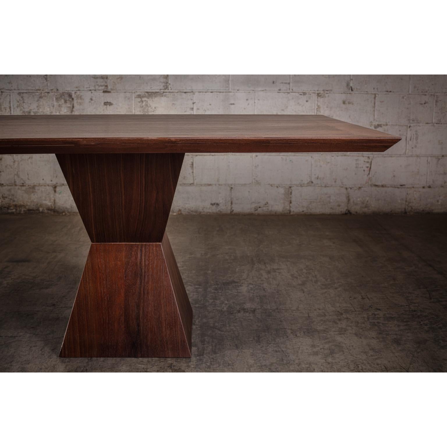 Modern 21 Rectangular Dining Table in Solid Walnut by No Age Studio For Sale