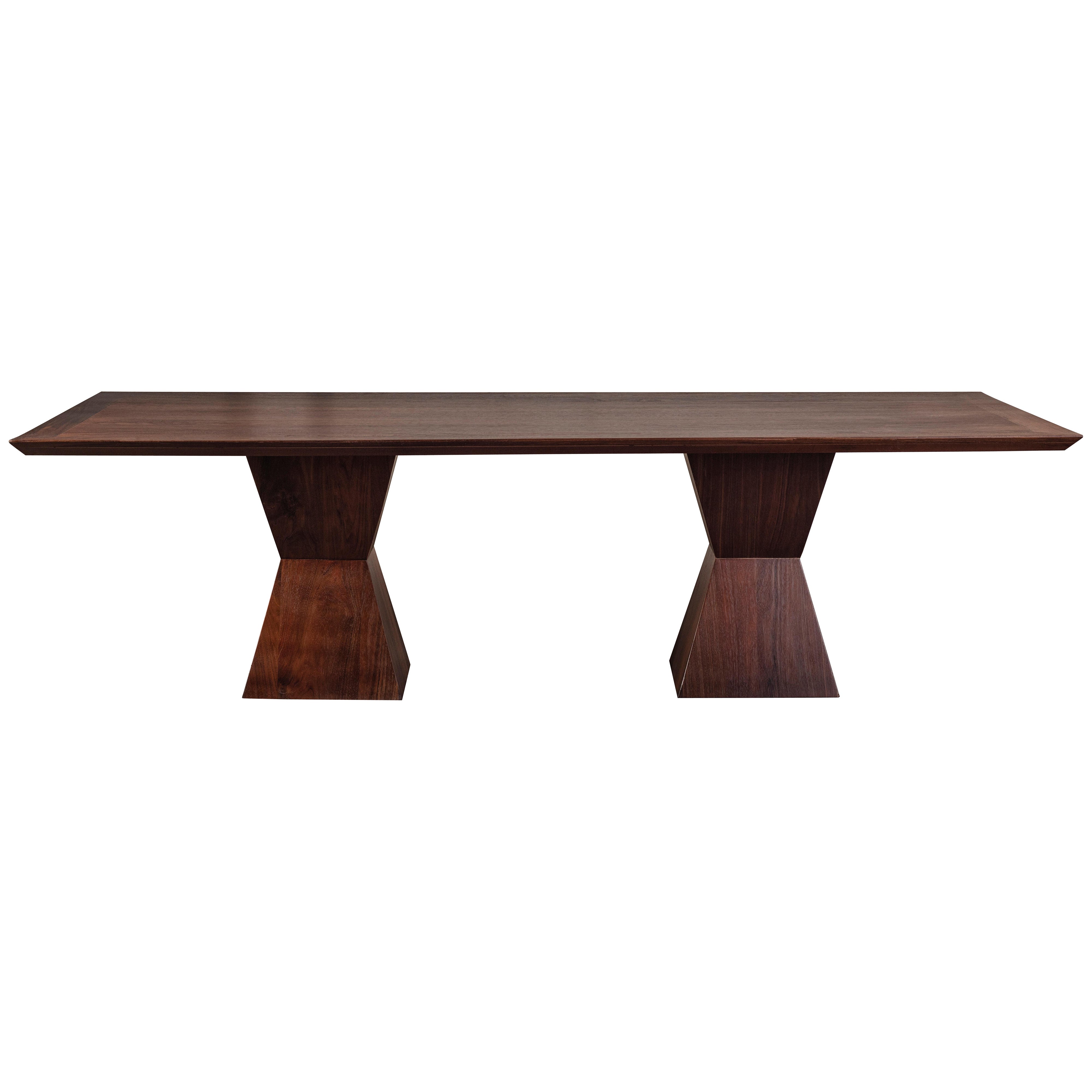 21 Rectangular Dining Table in Solid Walnut by No Age Studio