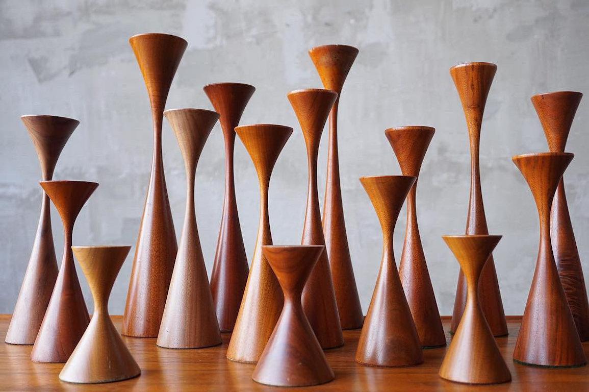Mid-Century Modern 21 Rude Osolnik Graduated Candlestick Holders For Sale