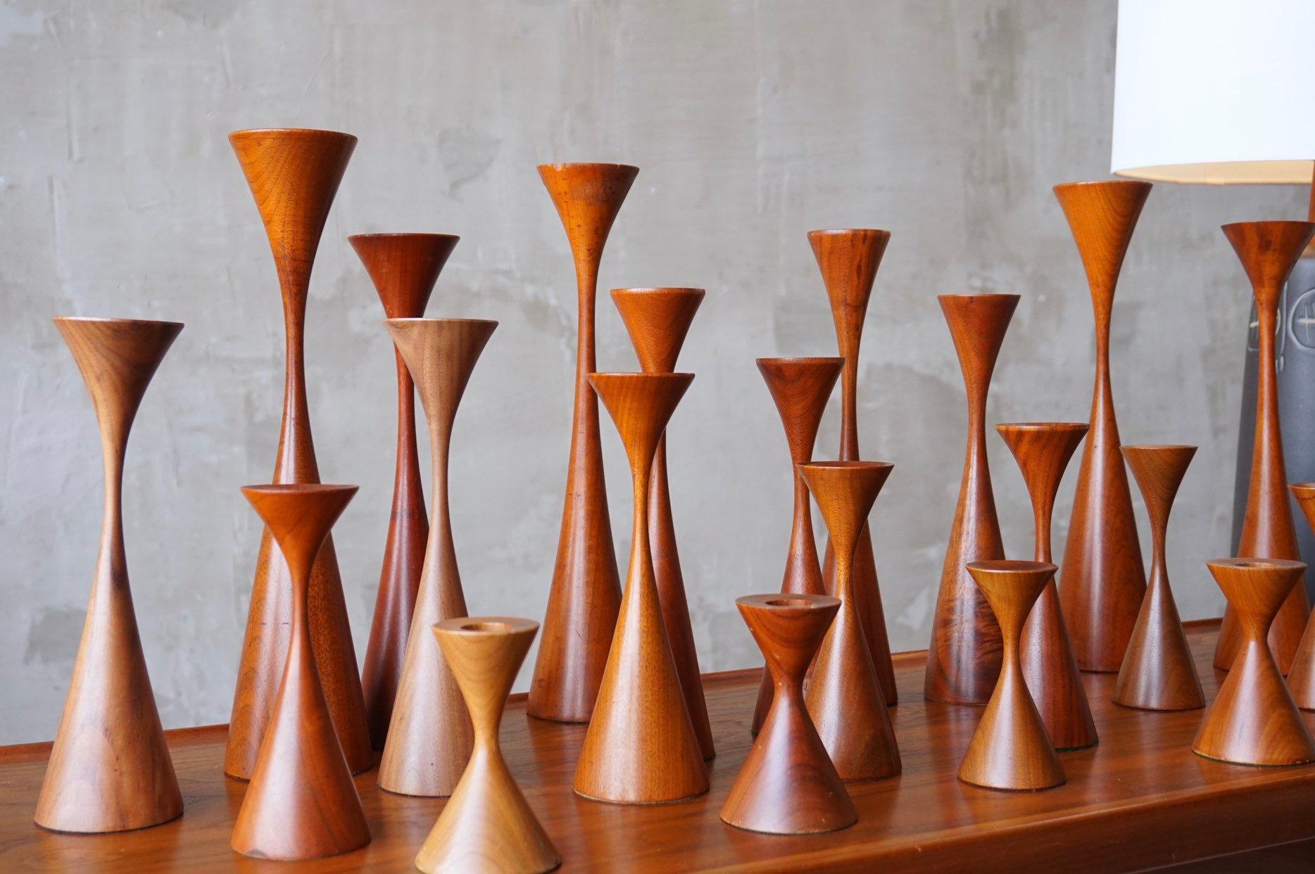 20th Century 21 Rude Osolnik Graduated Candlestick Holders For Sale