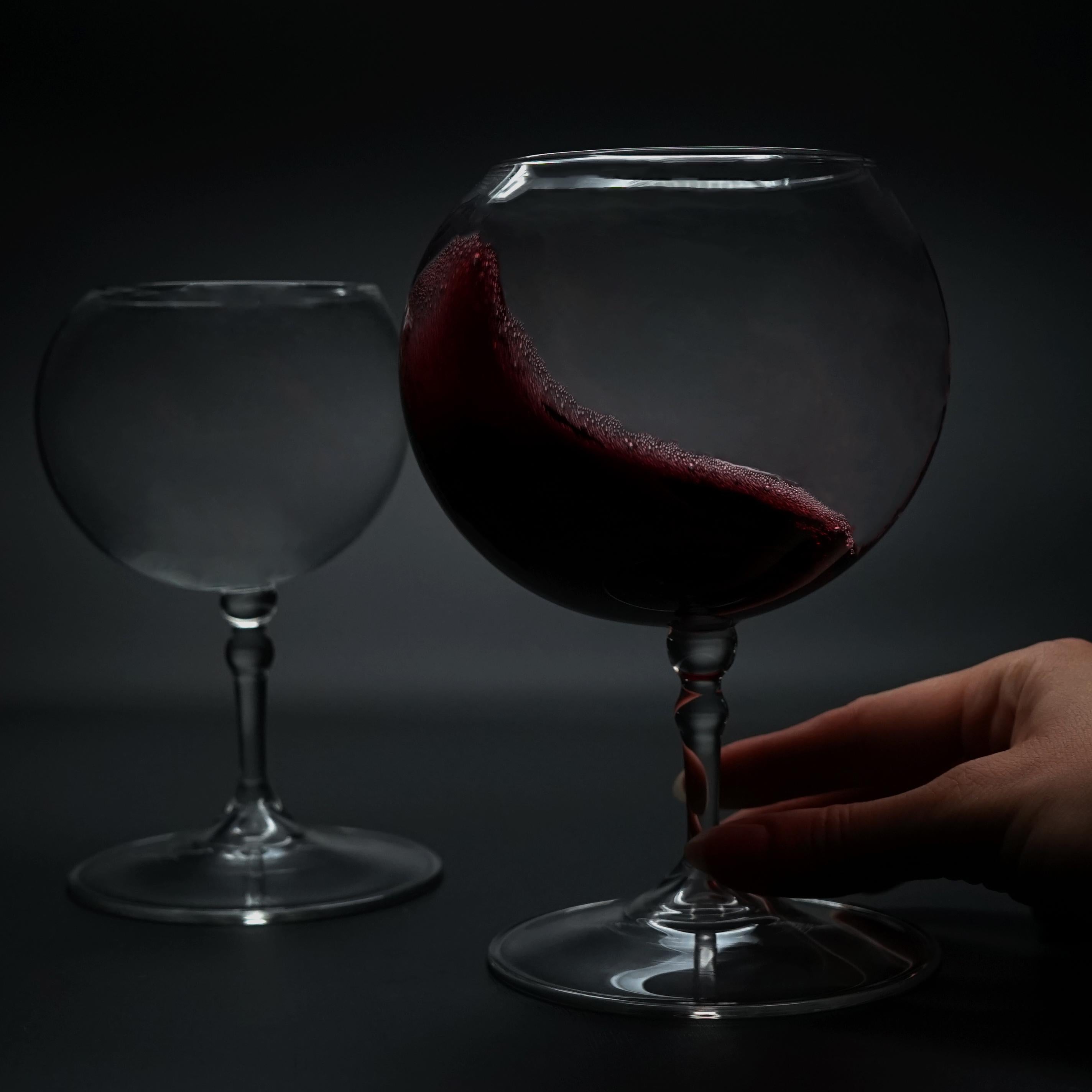 Geschirr, 30er Set Gläser, geblasenes Glas, Bubble Set, Kanz im Angebot 6