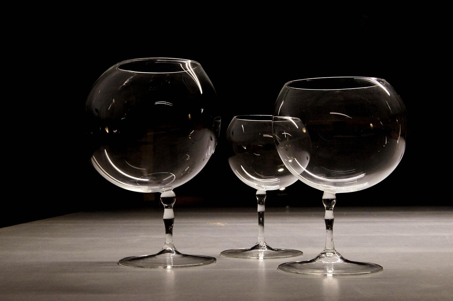 Geschirr, 30er Set Gläser, geblasenes Glas, Bubble Set, Kanz im Angebot 7