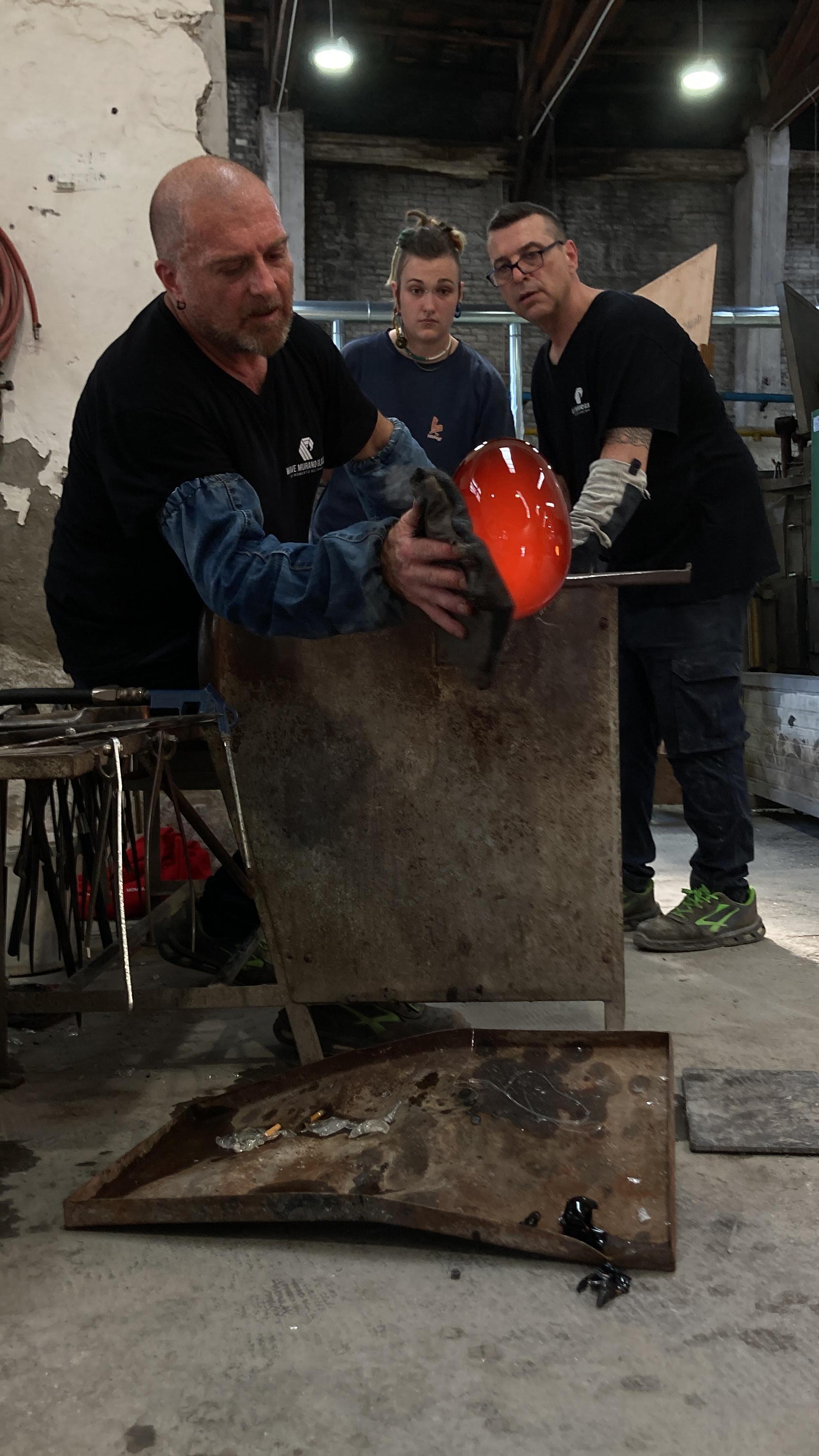 Vases en verre de Murano, set de 3 pièces, Notturni, Kanz, couleur noire en vente 4