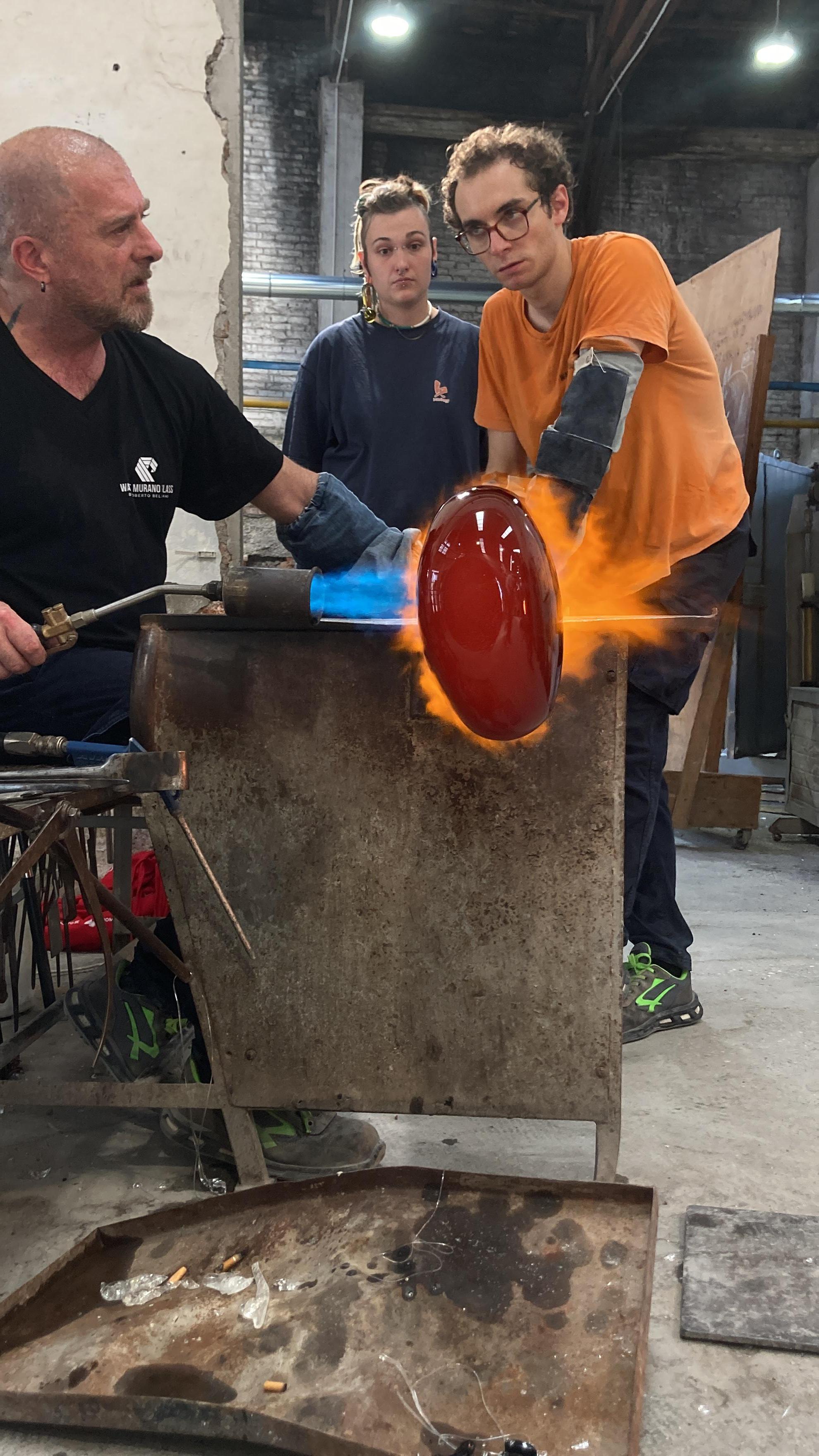 Vases en verre de Murano, set de 3 pièces, Notturni, Kanz, couleur noire en vente 7