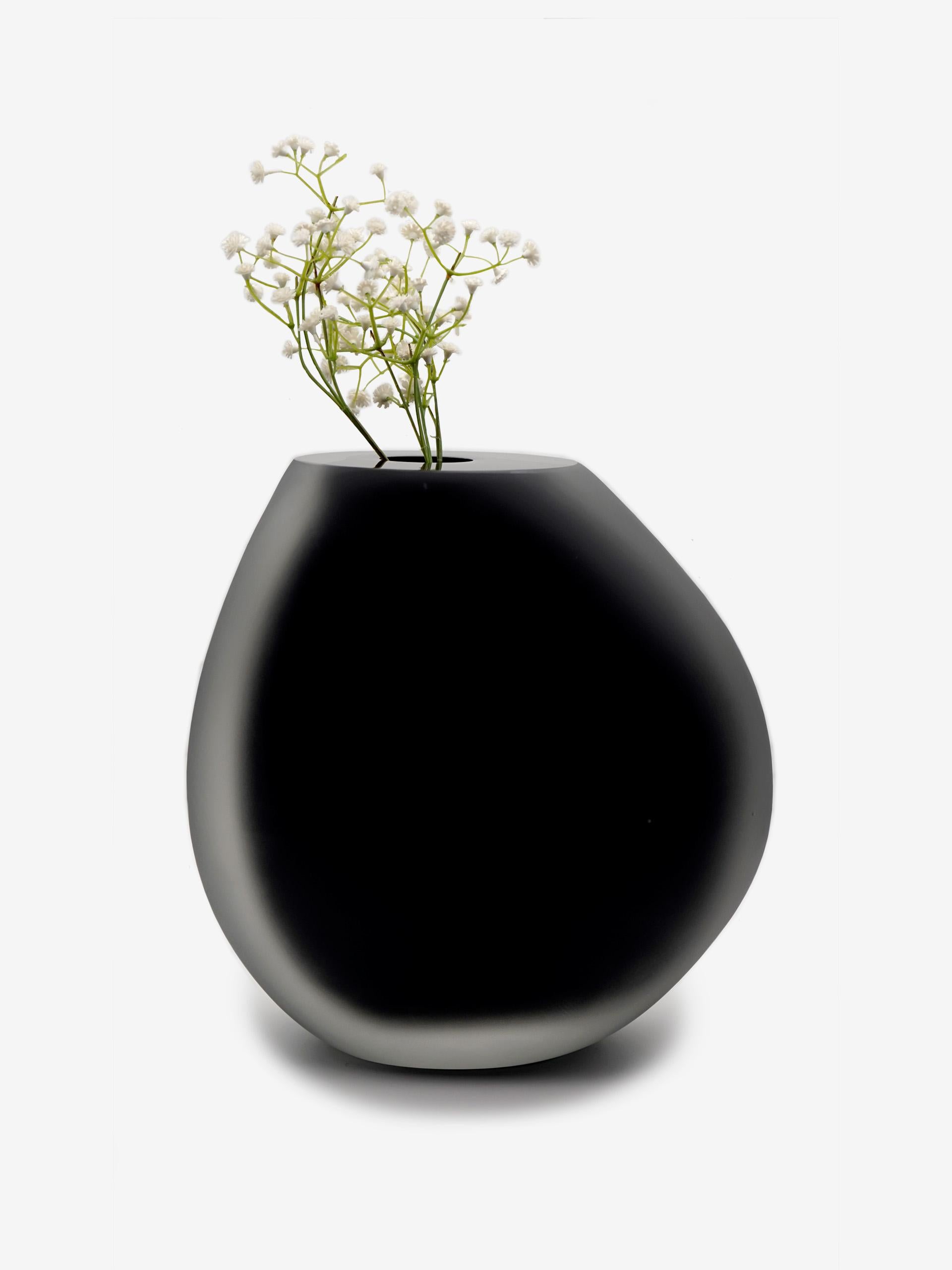 Italian Vases en verre de Murano, set de 3 pièces, Notturni, Kanz, couleur noire en vente