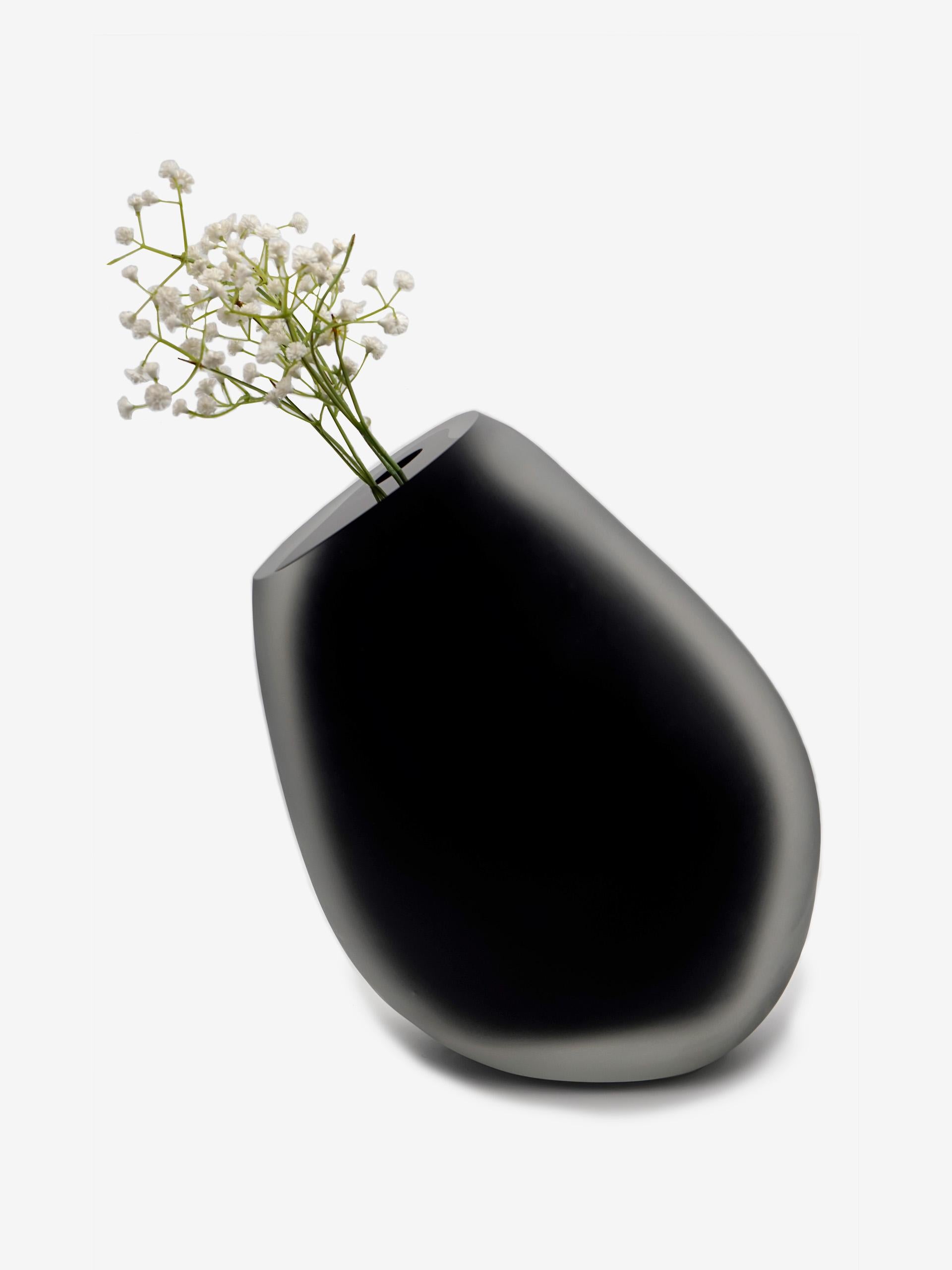 Forgé Vases en verre de Murano, set de 3 pièces, Notturni, Kanz, couleur noire en vente
