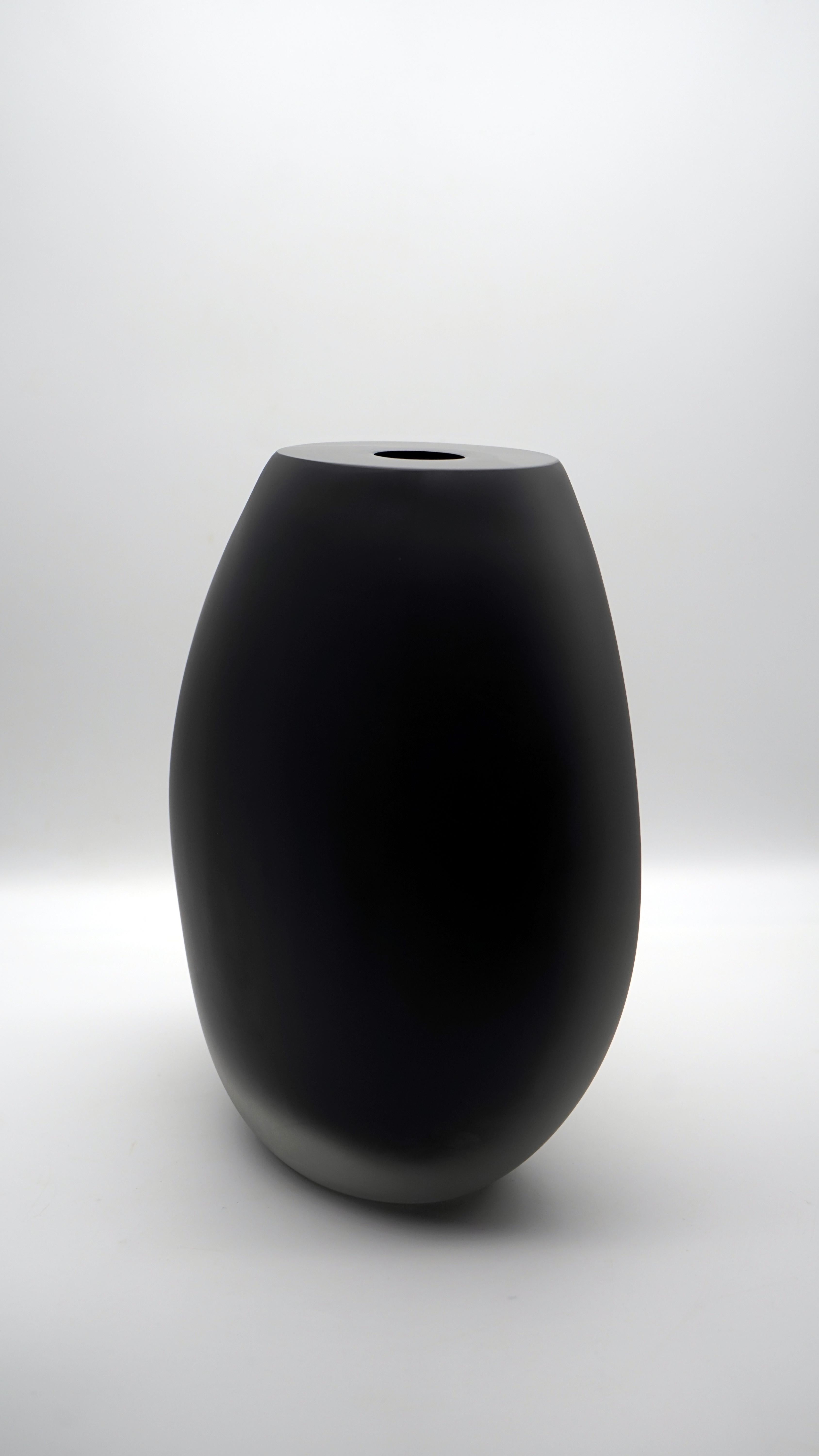 Vases en verre de Murano, set de 3 pièces, Notturni, Kanz, couleur noire Neuf - En vente à Venezia, Veneto