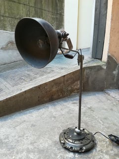 21st Century Upcycling Metal Directable Lamp Made by Old Car's Mechanism