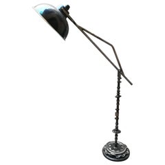 21st Century Upcycling Metal Floor Lamp Made by Old Car's Mechanism