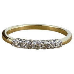 21-Stone "Dearest" Style Diamond (0.50ct) Half-Eternity Band in 9K Two-Tone Gold