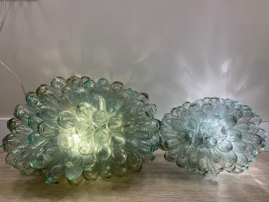 21th Century Blown Glass Set of Table Lamps, Handmade Sculptures 2