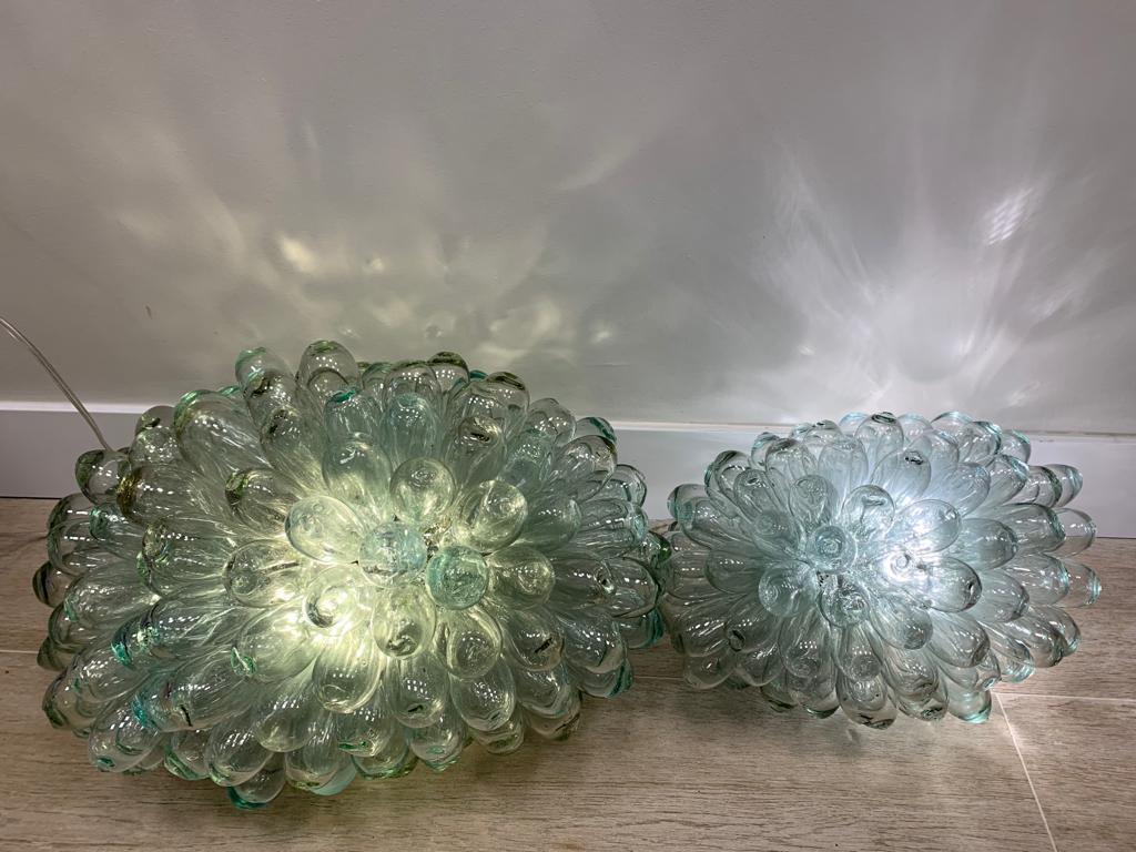 21th Century Blown Glass Set of Table Lamps, Handmade Sculptures 3