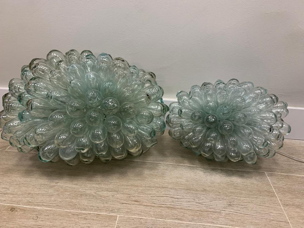 21th Century Blown Glass Set of Table Lamps, Handmade Sculptures 10