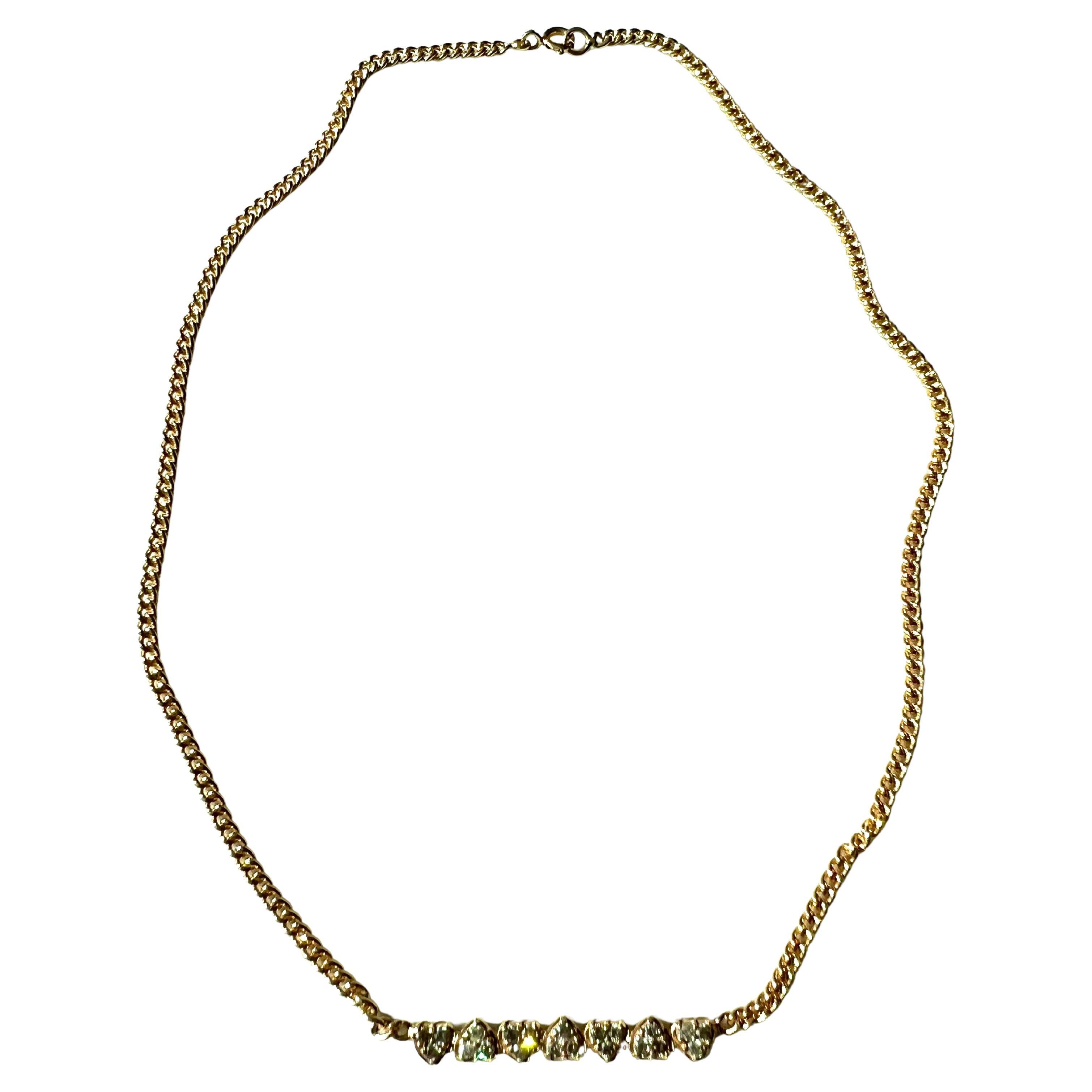 Collar Cadena Corazones Diamantes Blancos Gargantilla en Nuevo estado para la venta en Los Angeles, CA