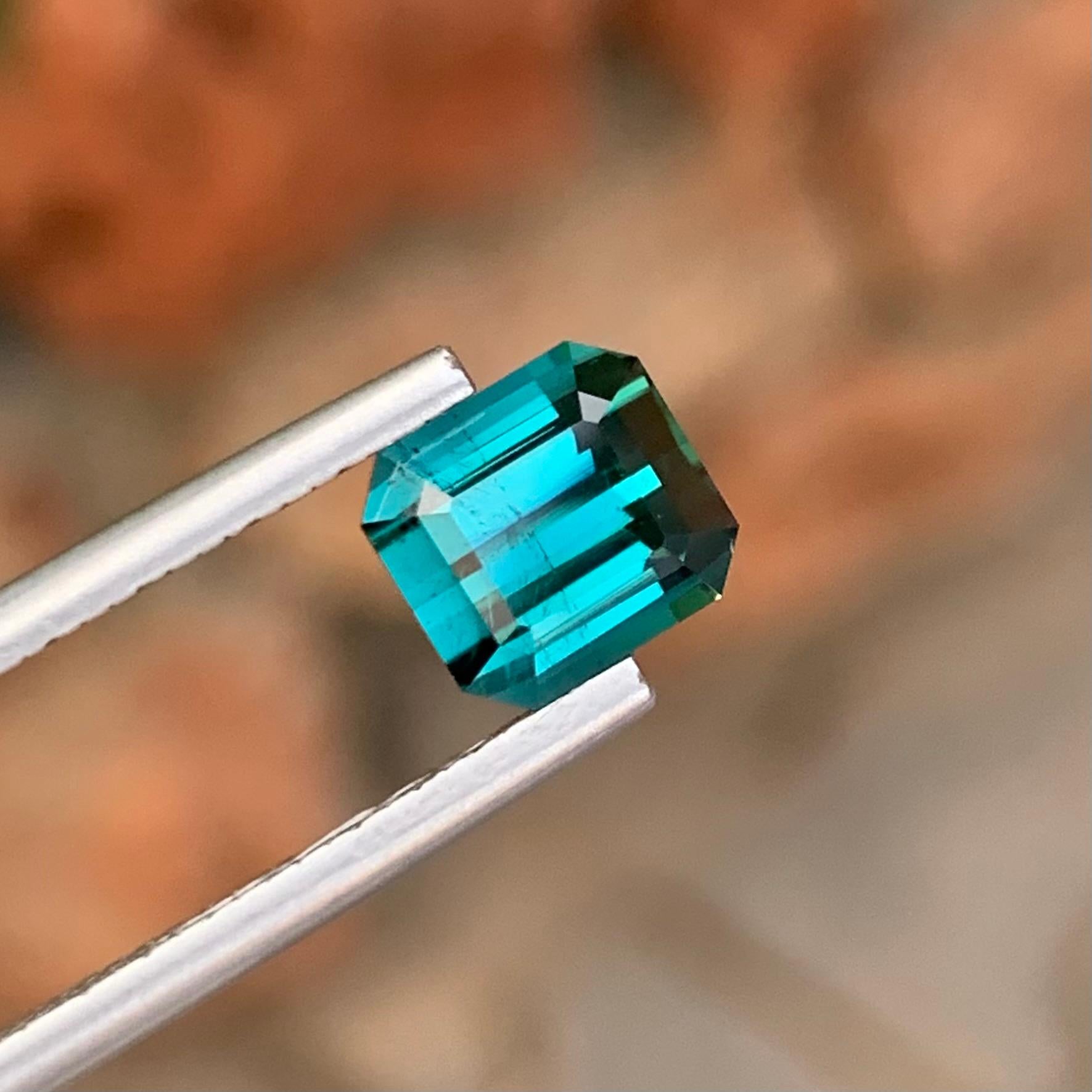 2.10 Carat Adorable Natural Loose Lagoon Tourmaline Square Shape Gemstone For Sale 3